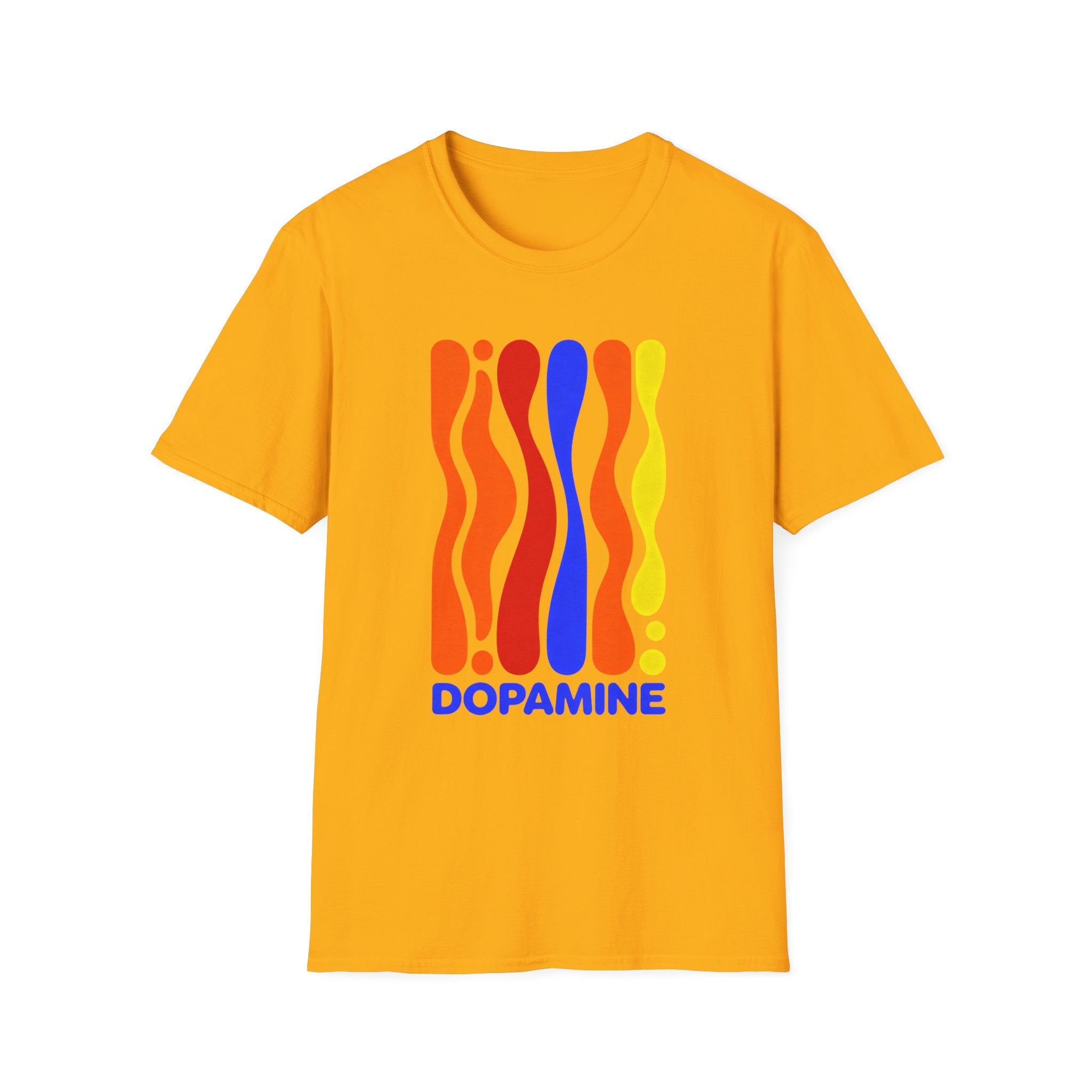 DOPAMINE T-Shirt, Retro Psychedelic Vibes Gift, Colorful Trippy Aesthetic Graphic Tee, Positive Mindset Streetwear Shirt