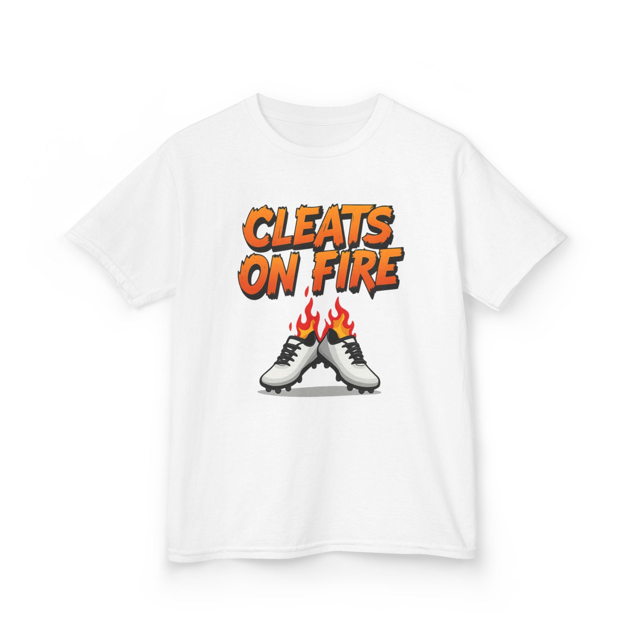 Cleats On Fire T-Shirt, Funny Soccer Player Gift, Cool Football Lover Graphic Tee