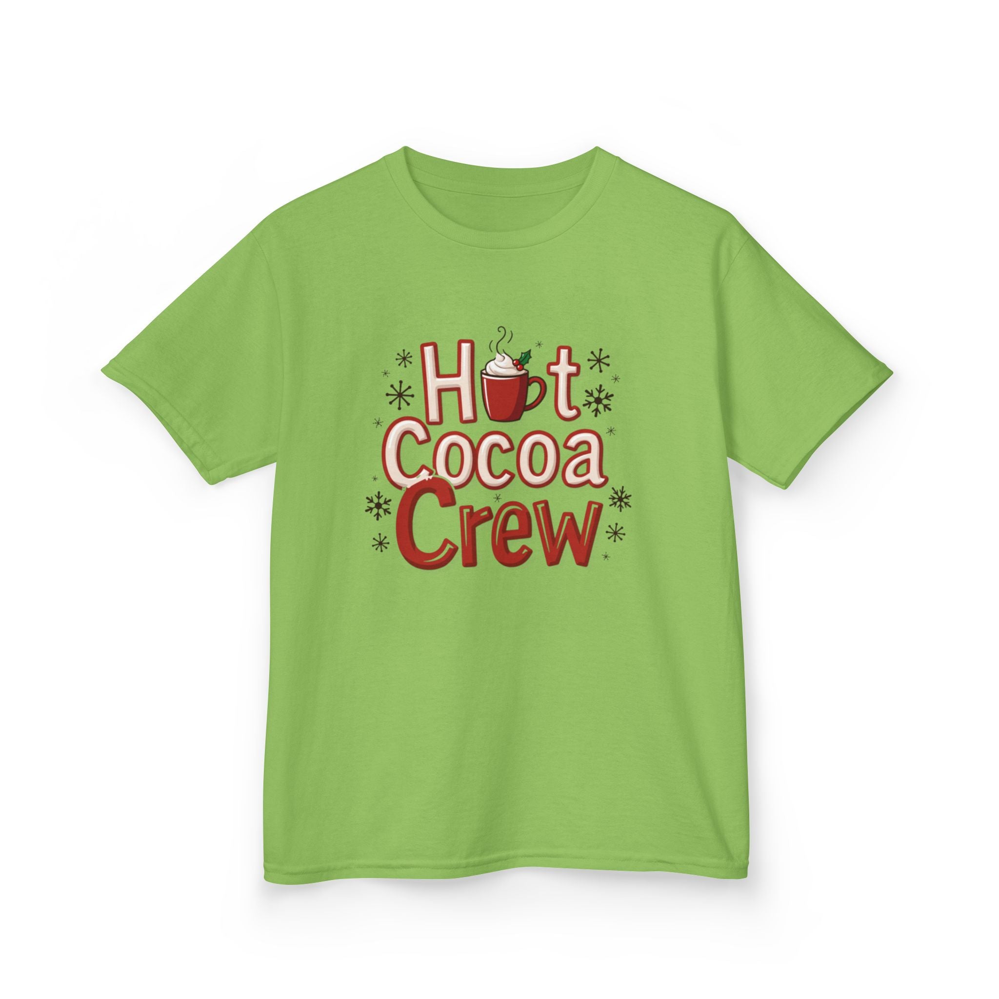 Hot Cocoa Crew T-Shirt, Cozy Christmas Family Matching Gift, Cute Winter Holiday Hot Chocolate Graphic Tee