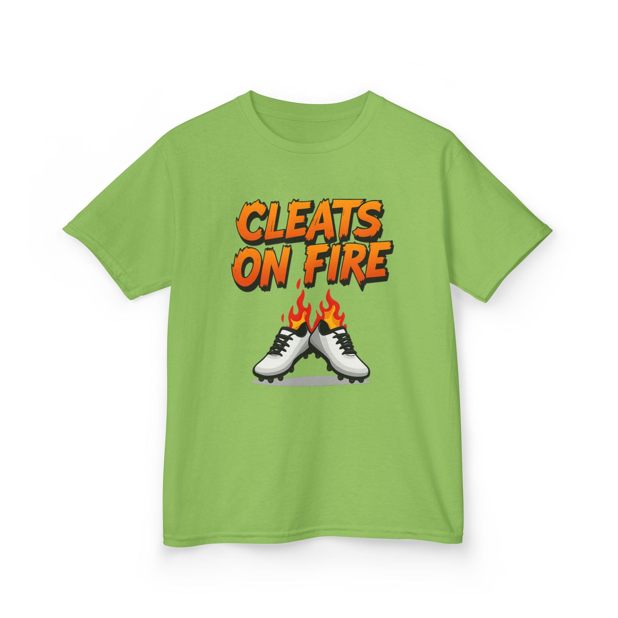 Cleats On Fire T-Shirt, Funny Soccer Player Gift, Cool Football Lover Graphic Tee