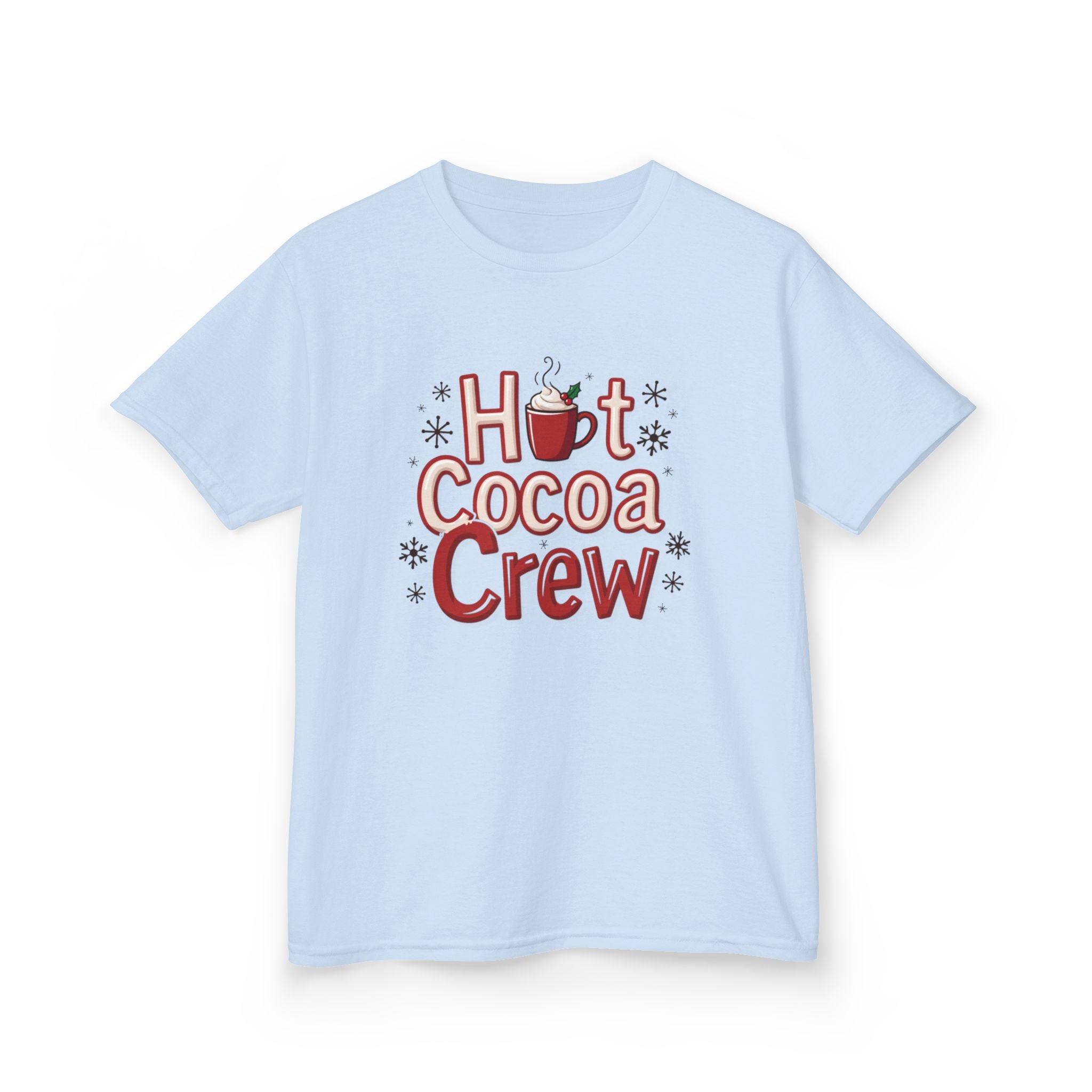 Hot Cocoa Crew T-Shirt, Cozy Christmas Family Matching Gift, Cute Winter Holiday Hot Chocolate Graphic Tee
