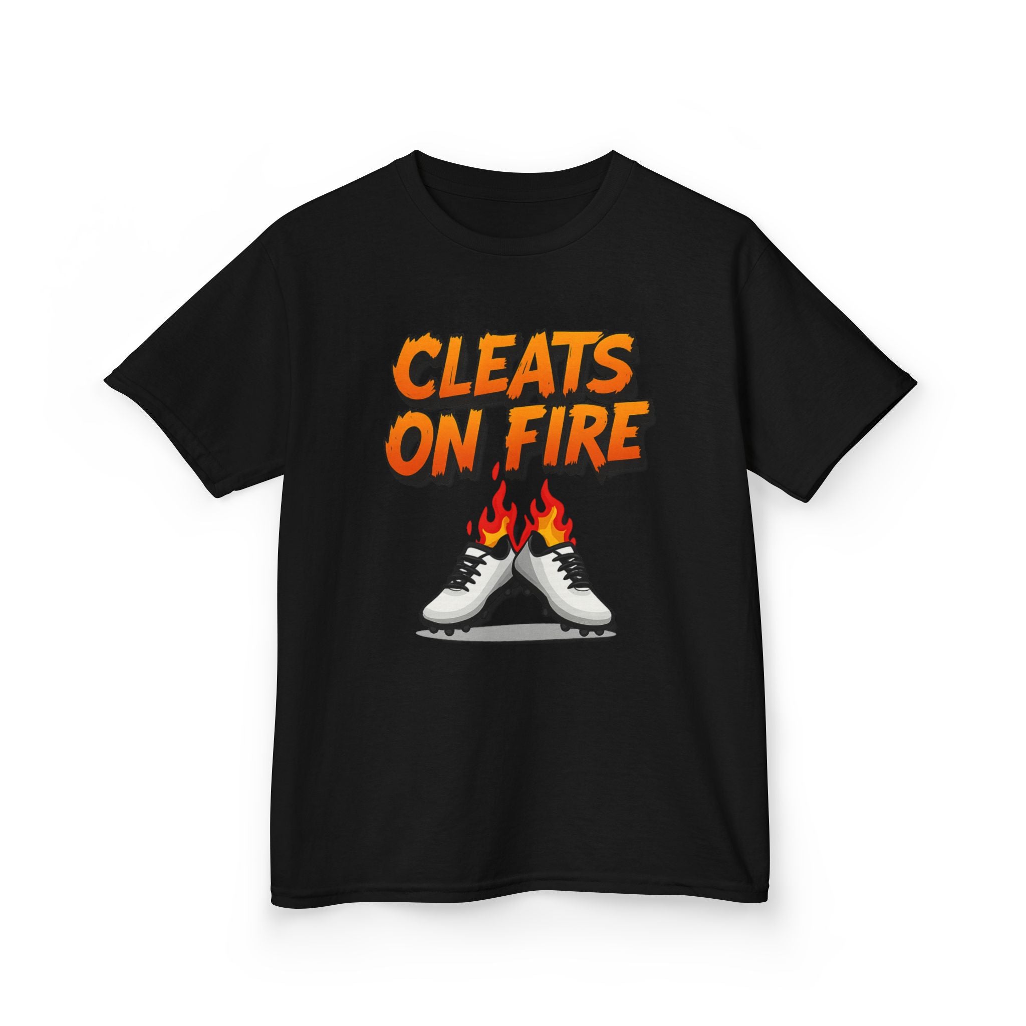 Cleats On Fire T-Shirt, Funny Soccer Player Gift, Cool Football Lover Graphic Tee