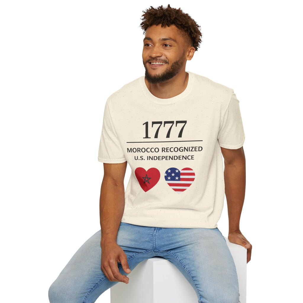 250th Anniversary 1776-2026 | 1777 Morocco x USA Friendship Design | Coeurs Drapeaux Maroc & USA | Minimal Gift | Moroccan American