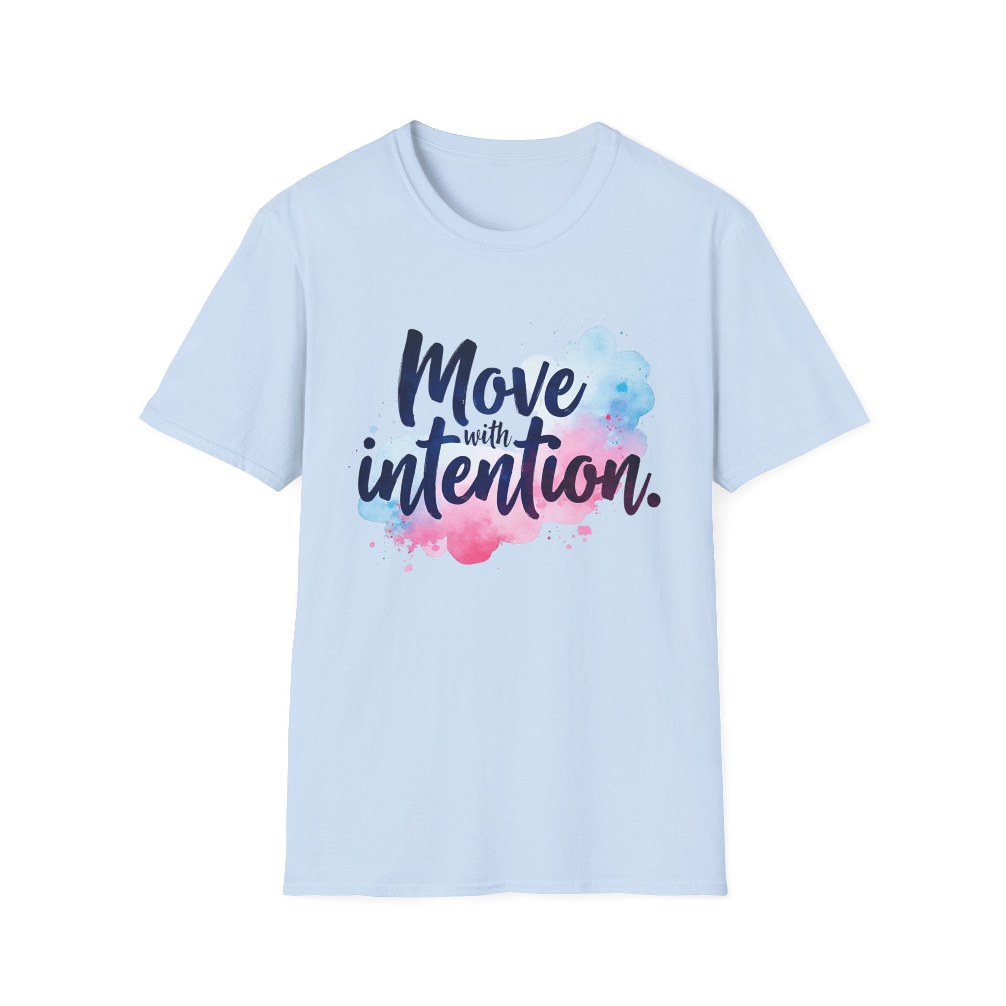 Move With Intention T-Shirt, Mindfulness Motivation Gift, Positive Affirmation Graphic Tee, Inspirational Yoga Top