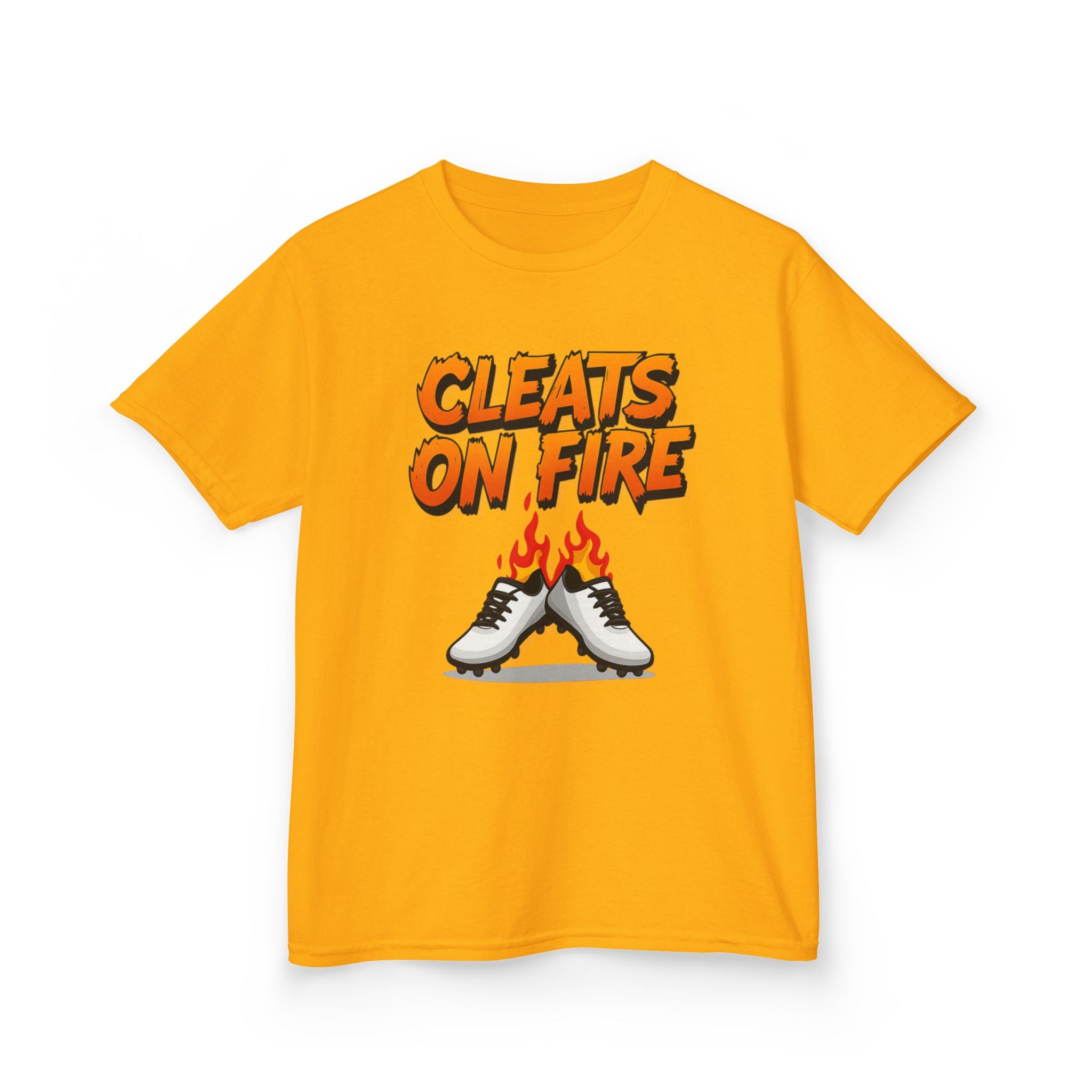 Cleats On Fire T-Shirt, Funny Soccer Player Gift, Cool Football Lover Graphic Tee