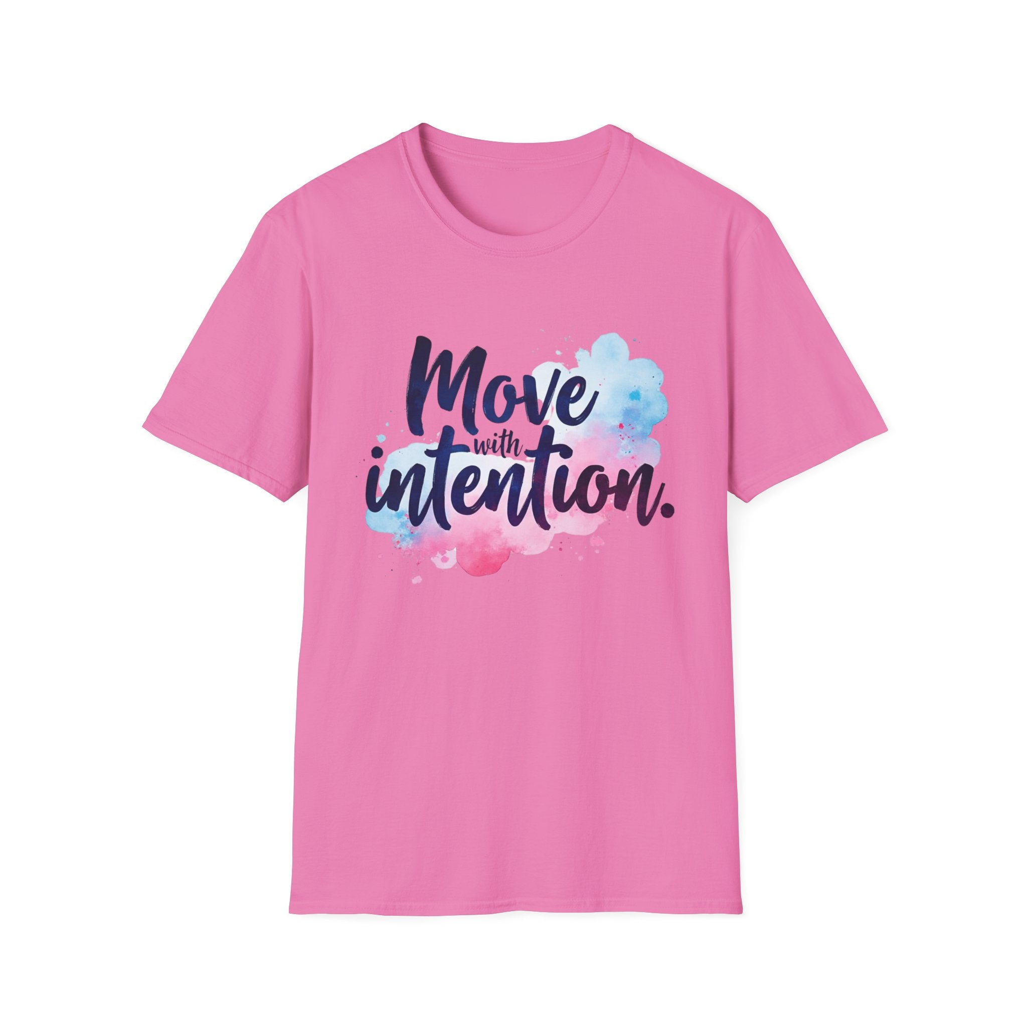 Move With Intention T-Shirt, Mindfulness Motivation Gift, Positive Affirmation Graphic Tee, Inspirational Yoga Top