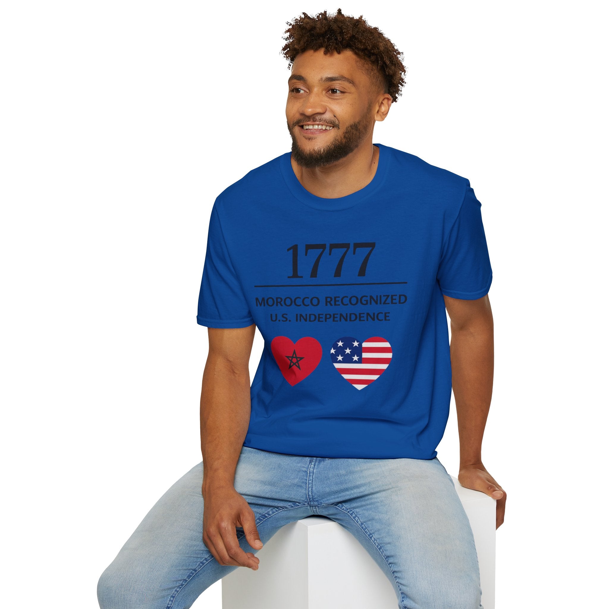 250th Anniversary 1776-2026 | 1777 Morocco x USA Friendship Design | Coeurs Drapeaux Maroc & USA | Minimal Gift | Moroccan American