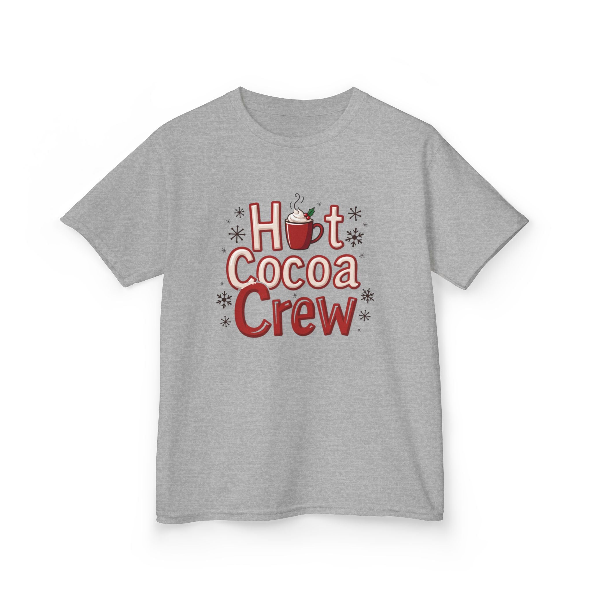 Hot Cocoa Crew T-Shirt, Cozy Christmas Family Matching Gift, Cute Winter Holiday Hot Chocolate Graphic Tee