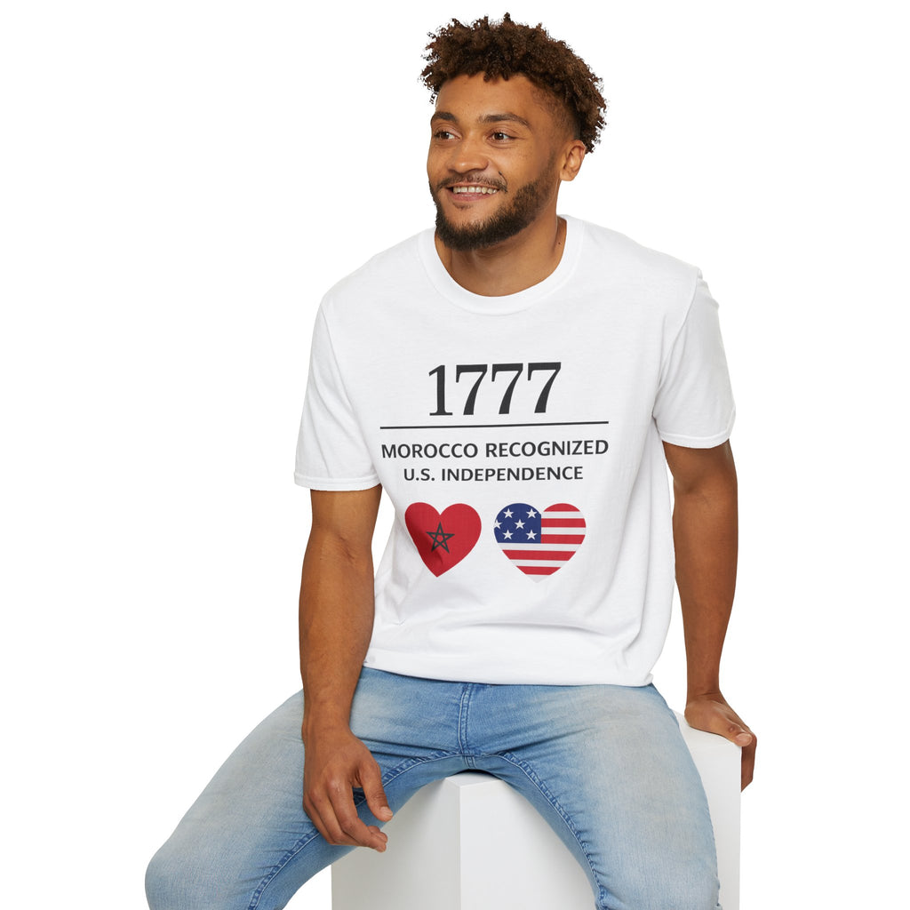 250th Anniversary 1776-2026 | 1777 Morocco x USA Friendship Design | Coeurs Drapeaux Maroc & USA | Minimal Gift | Moroccan American