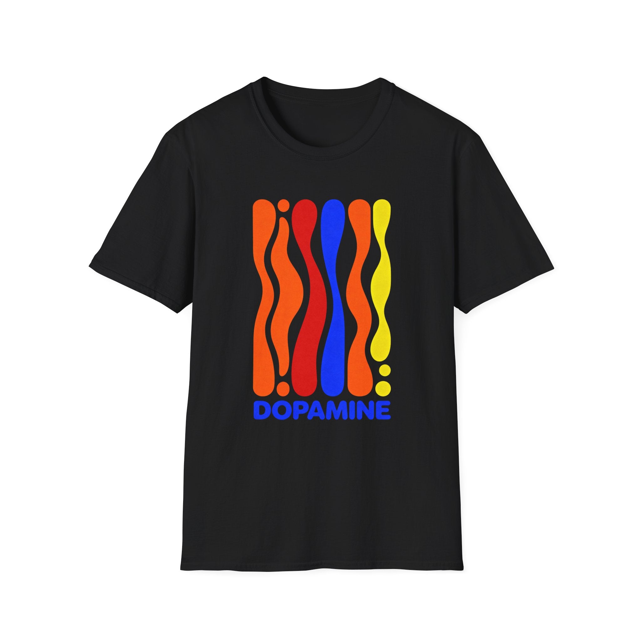 DOPAMINE T-Shirt, Retro Psychedelic Vibes Gift, Colorful Trippy Aesthetic Graphic Tee, Positive Mindset Streetwear Shirt