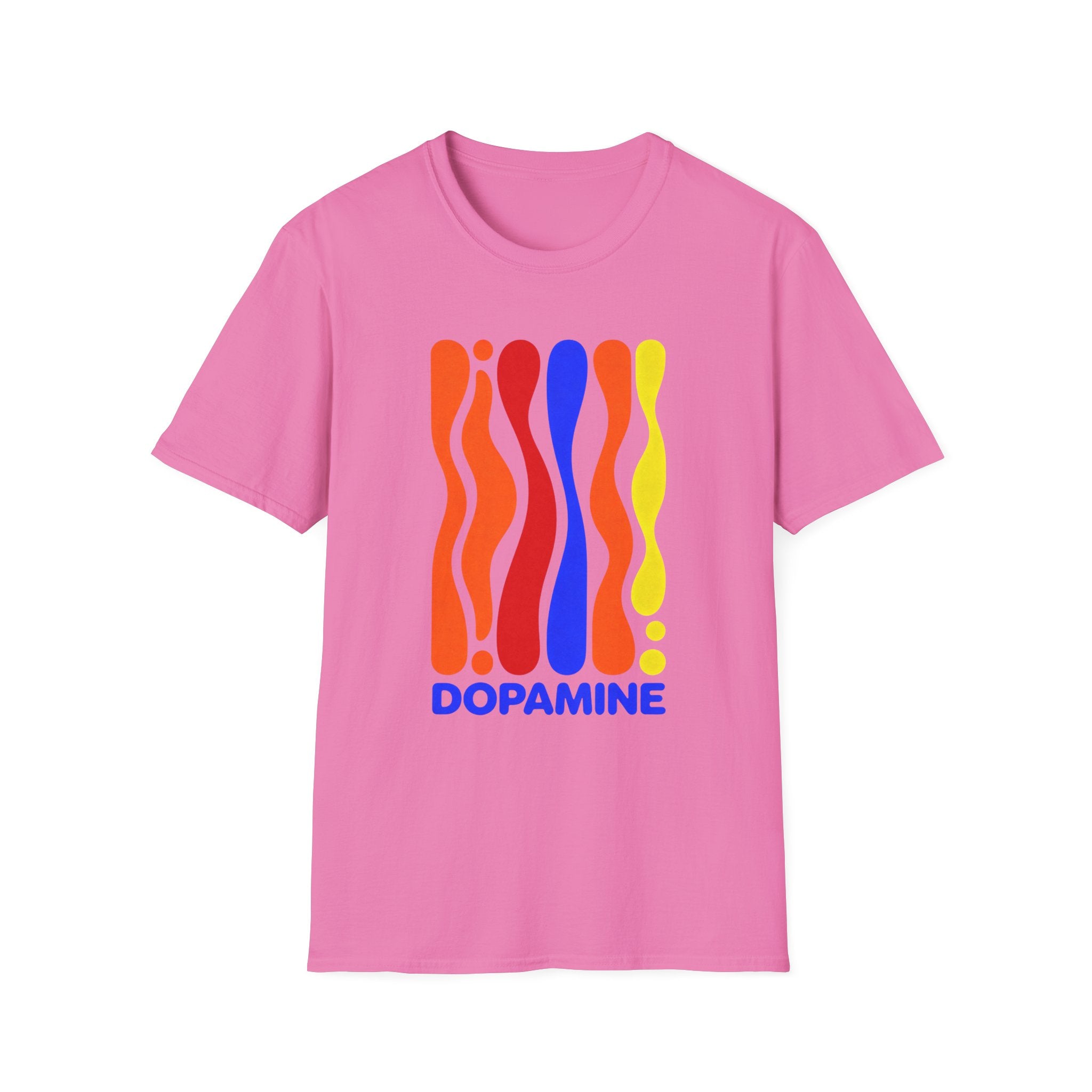 DOPAMINE T-Shirt, Retro Psychedelic Vibes Gift, Colorful Trippy Aesthetic Graphic Tee, Positive Mindset Streetwear Shirt