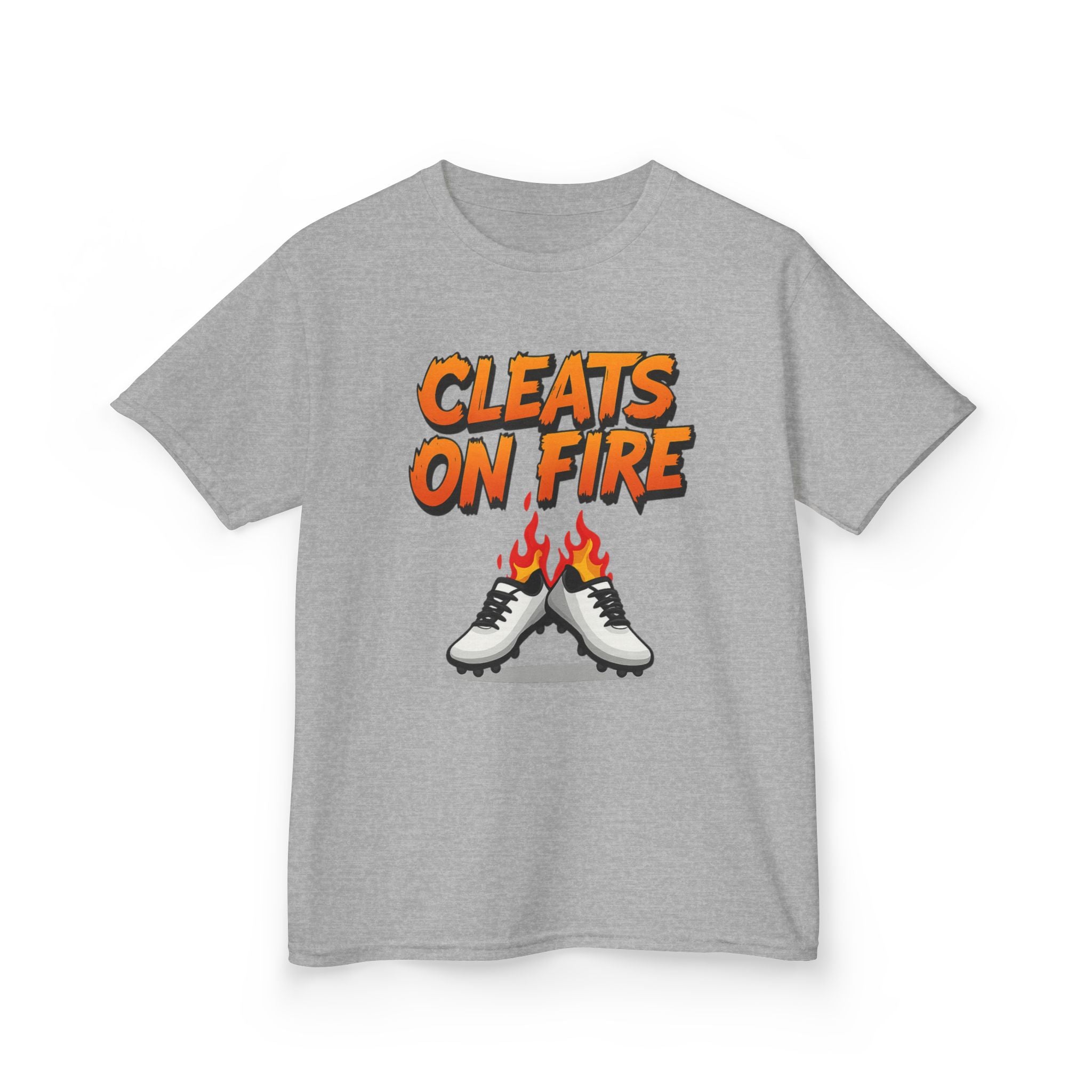 Cleats On Fire T-Shirt, Funny Soccer Player Gift, Cool Football Lover Graphic Tee