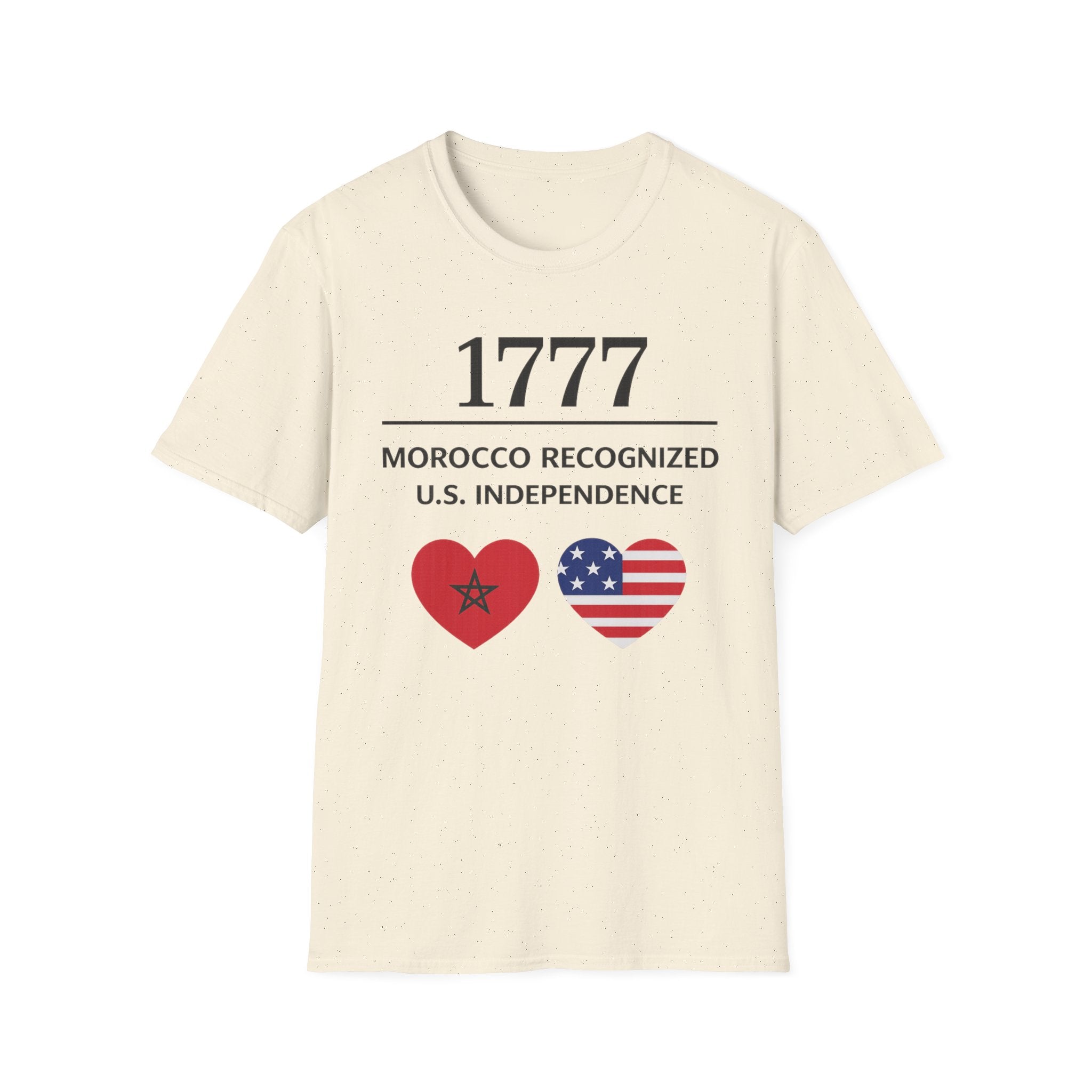 250th Anniversary 1776-2026 | 1777 Morocco x USA Friendship Design | Coeurs Drapeaux Maroc & USA | Minimal Gift | Moroccan American