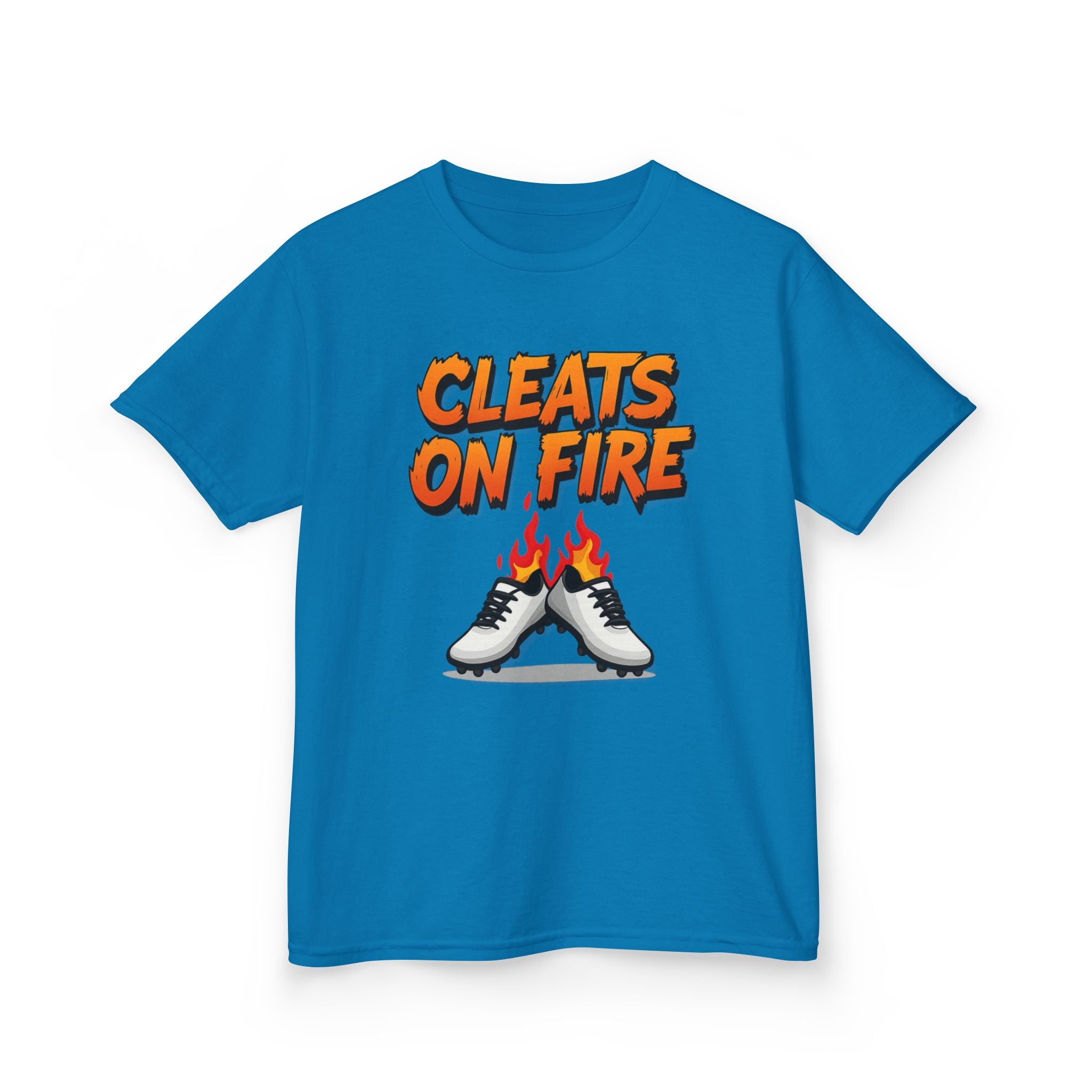 Cleats On Fire T-Shirt, Funny Soccer Player Gift, Cool Football Lover Graphic Tee