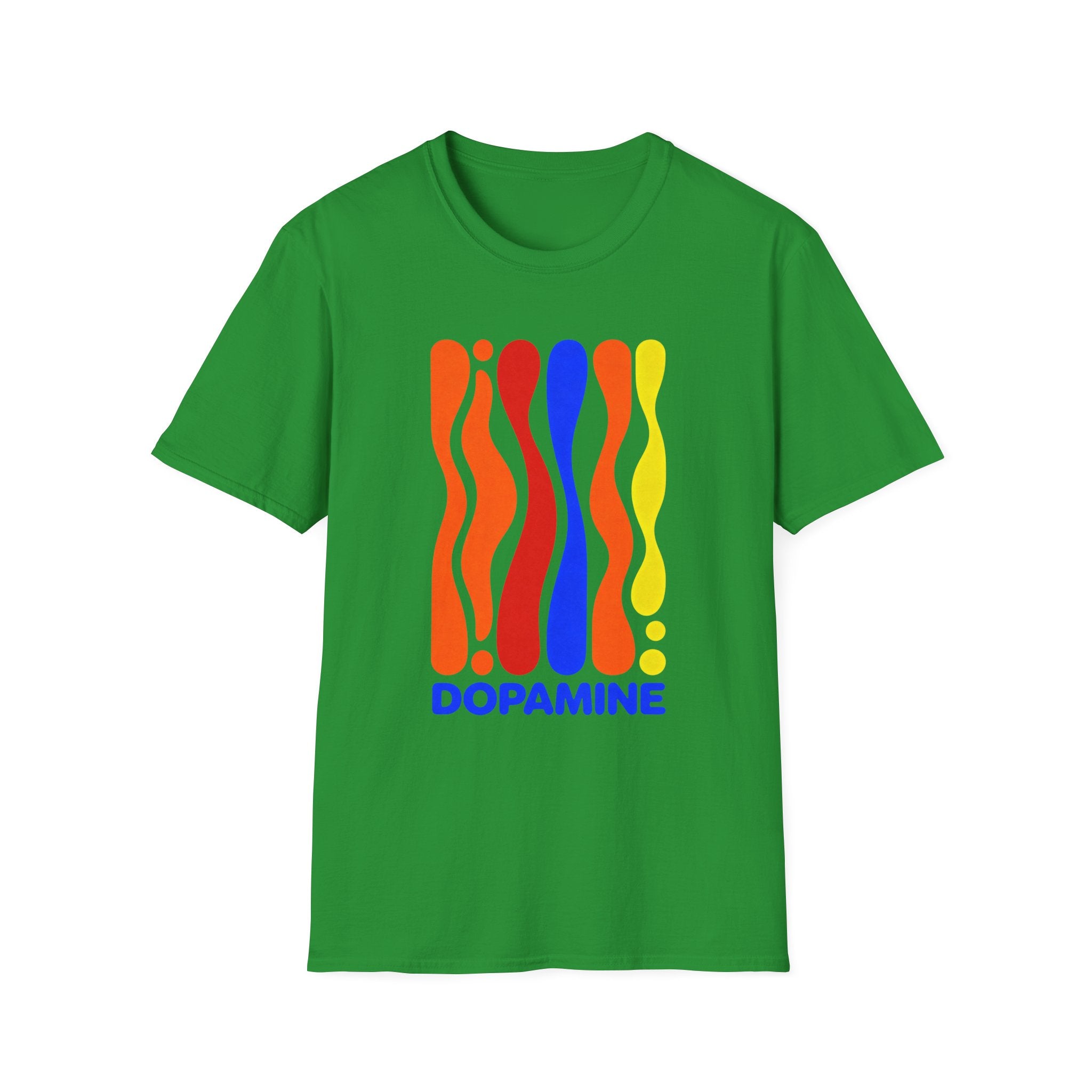 DOPAMINE T-Shirt, Retro Psychedelic Vibes Gift, Colorful Trippy Aesthetic Graphic Tee, Positive Mindset Streetwear Shirt