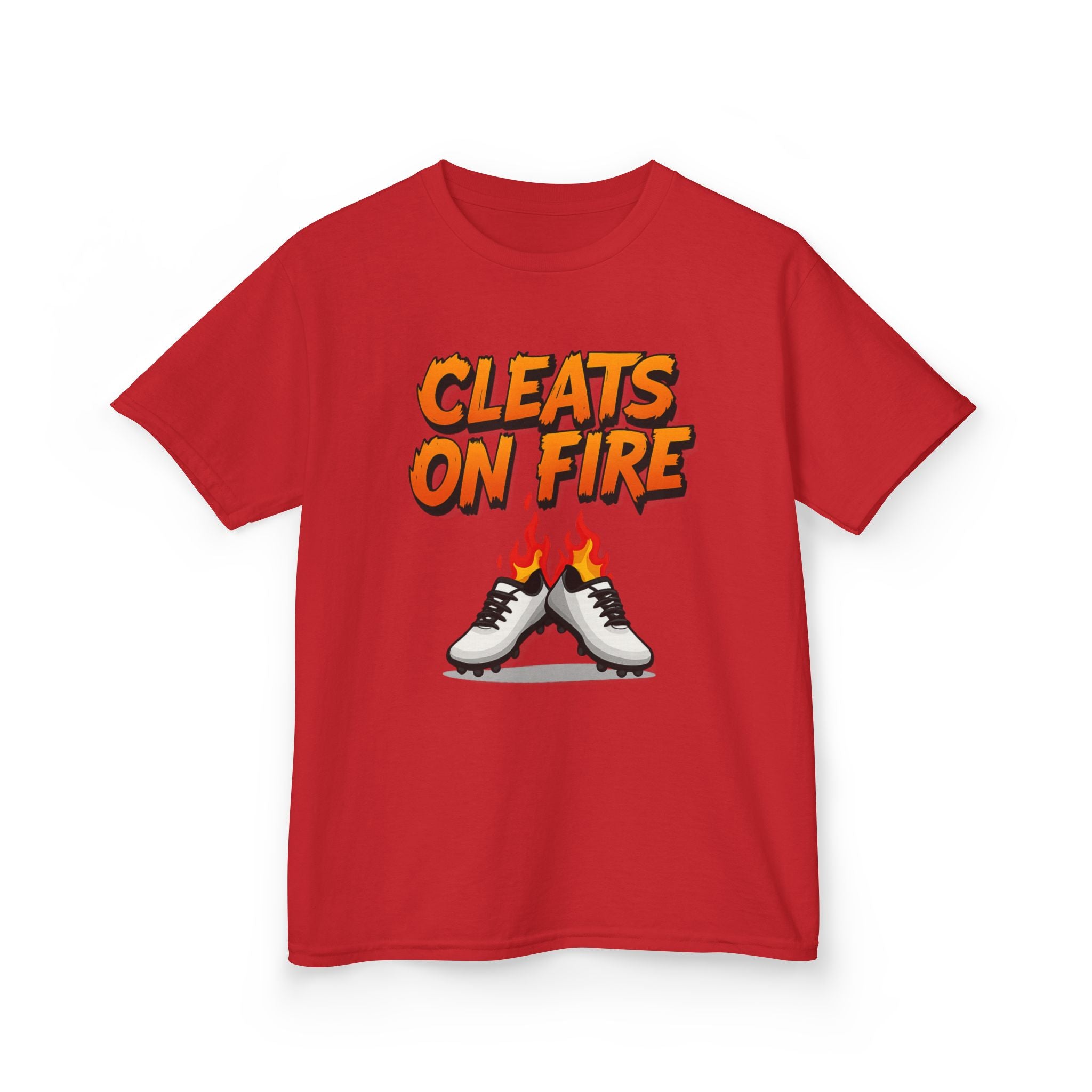Cleats On Fire T-Shirt, Funny Soccer Player Gift, Cool Football Lover Graphic Tee