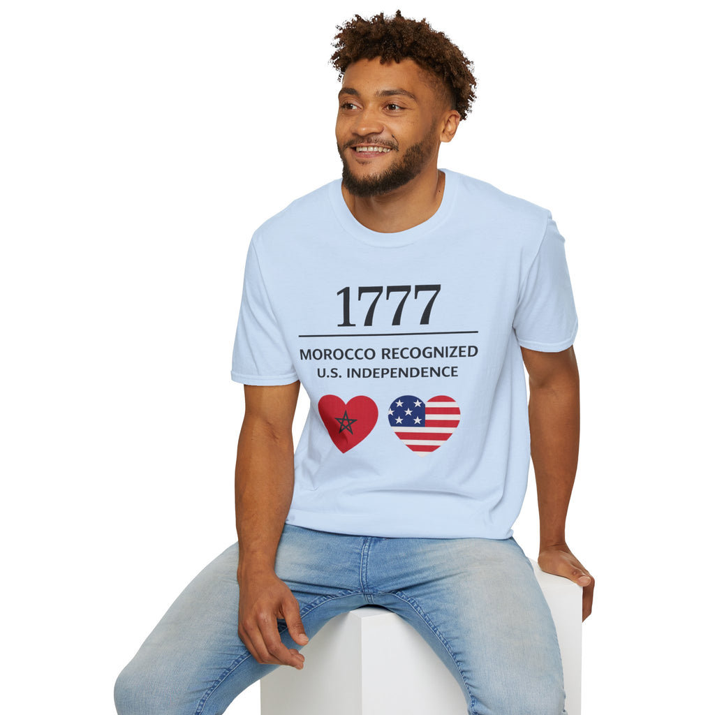 250th Anniversary 1776-2026 | 1777 Morocco x USA Friendship Design | Coeurs Drapeaux Maroc & USA | Minimal Gift | Moroccan American