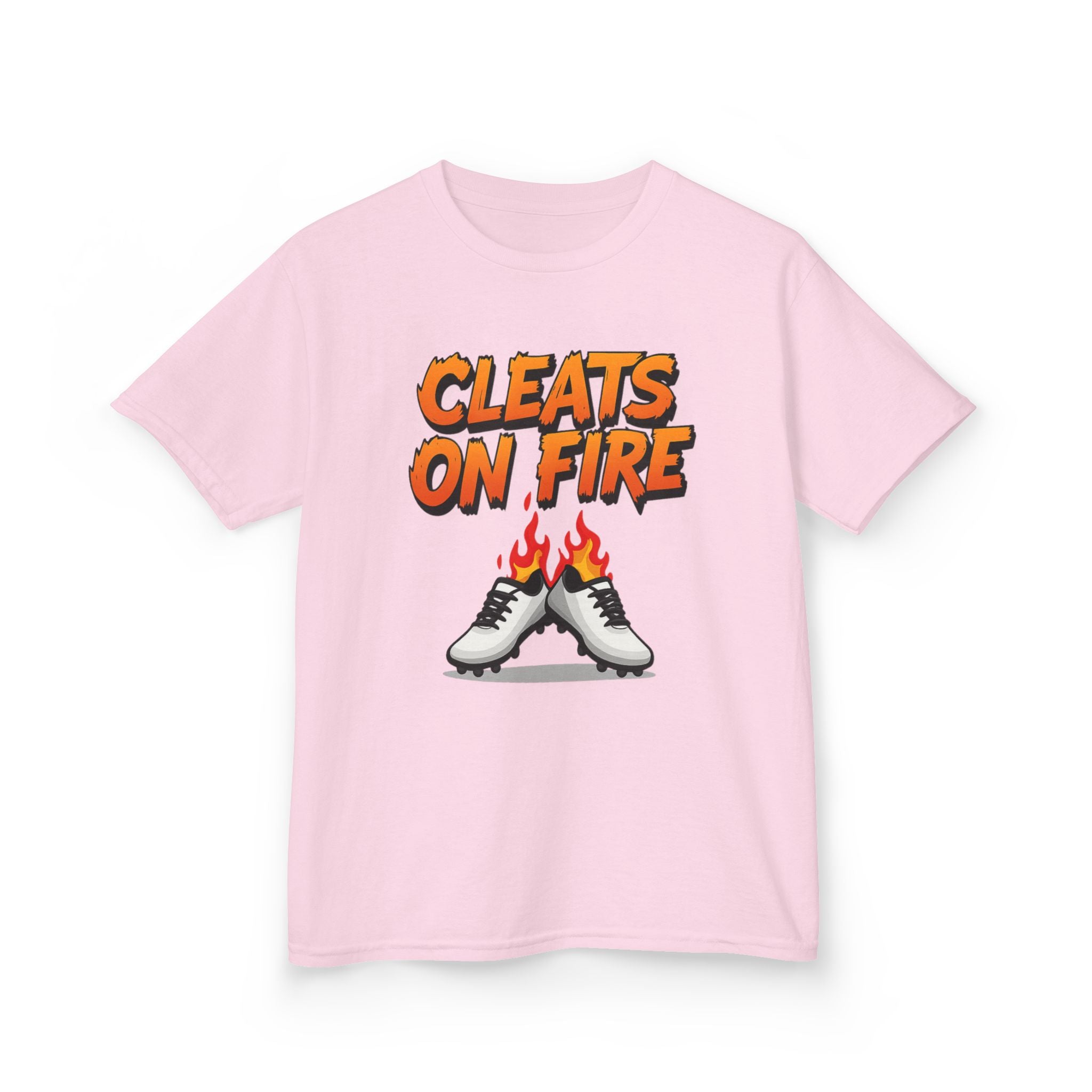 Cleats On Fire T-Shirt, Funny Soccer Player Gift, Cool Football Lover Graphic Tee