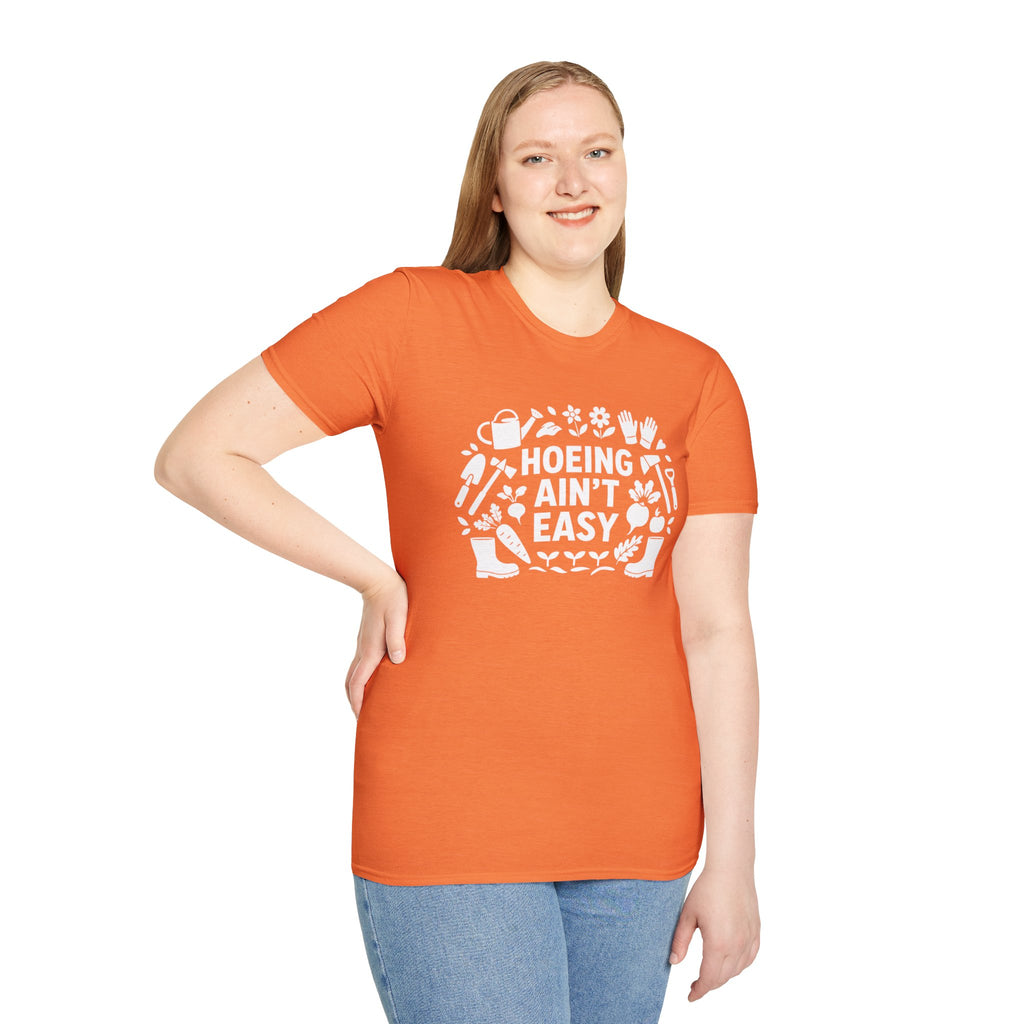 Cadeau de Jardinage Drole T Shirt Jardinier Humour Hoeing Aint Easy Chemise Jardinage