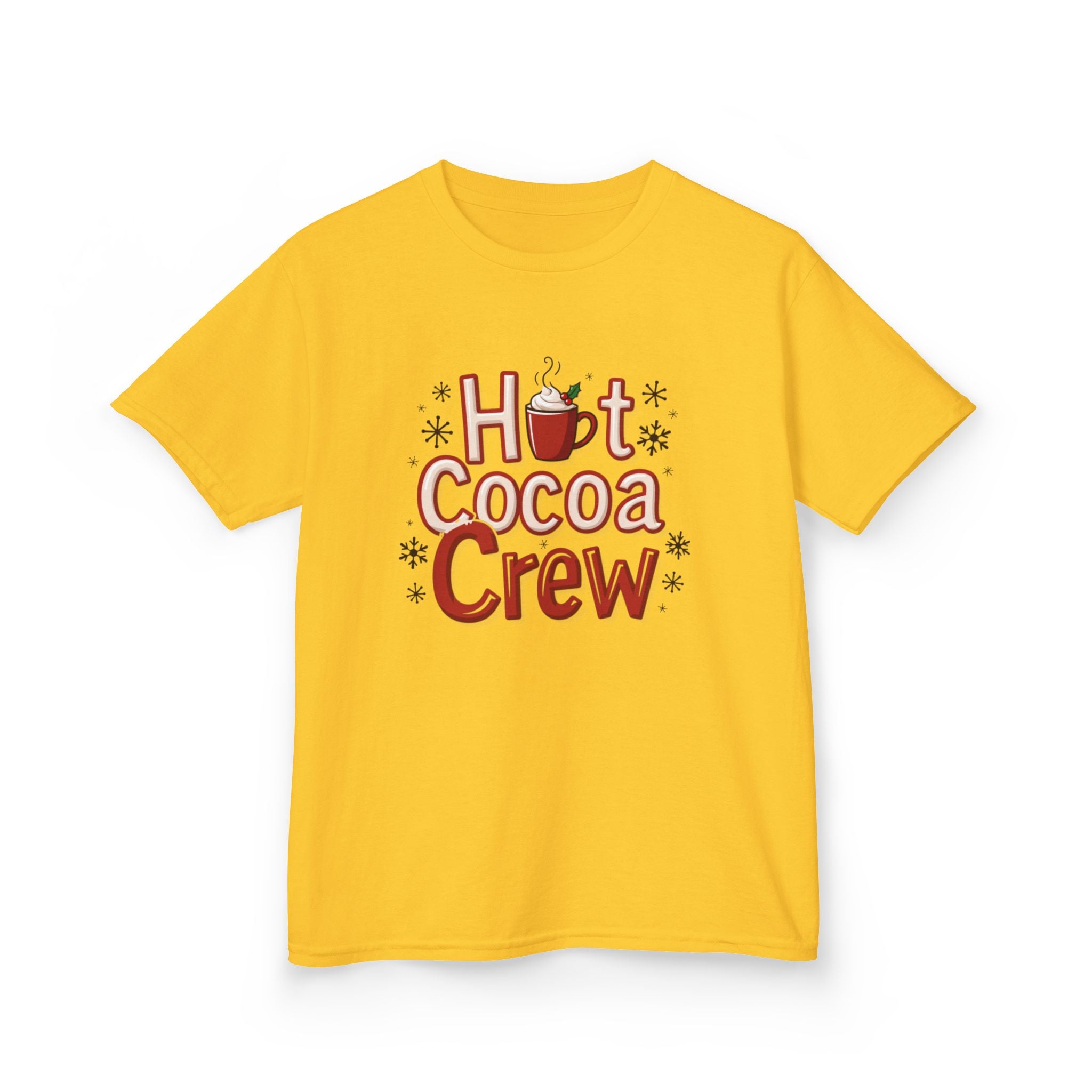 Hot Cocoa Crew T-Shirt, Cozy Christmas Family Matching Gift, Cute Winter Holiday Hot Chocolate Graphic Tee