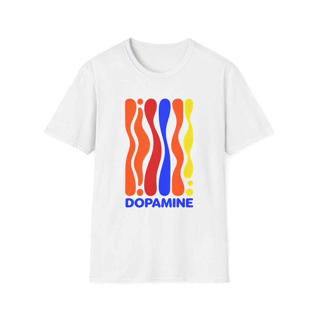 DOPAMINE T-Shirt, Retro Psychedelic Vibes Gift, Colorful Trippy Aesthetic Graphic Tee, Positive Mindset Streetwear Shirt