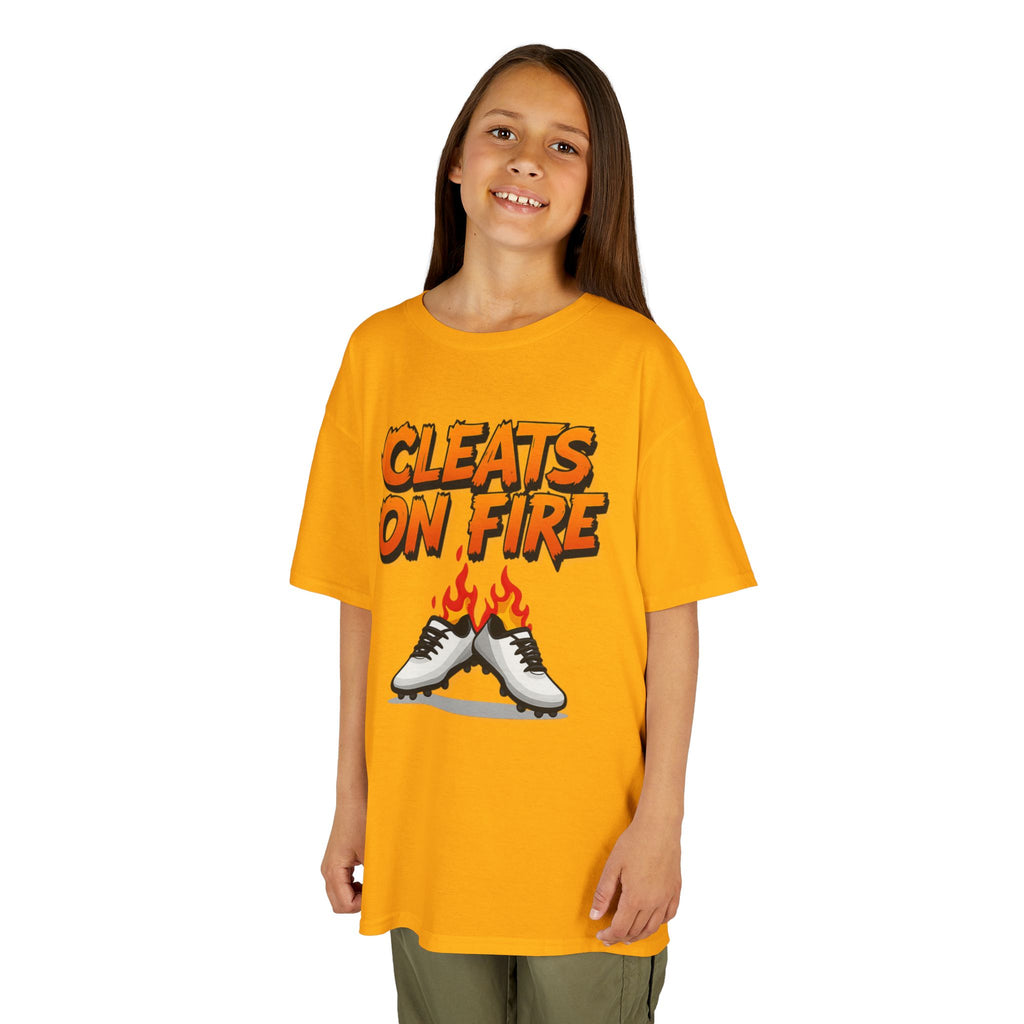 Cleats On Fire T-Shirt, Funny Soccer Player Gift, Cool Football Lover Graphic Tee