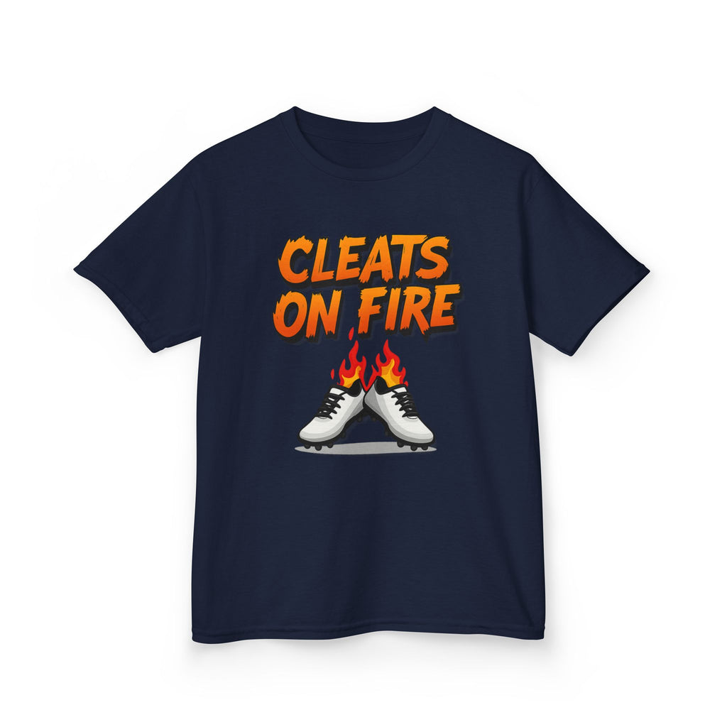 Cleats On Fire T-Shirt, Funny Soccer Player Gift, Cool Football Lover Graphic Tee
