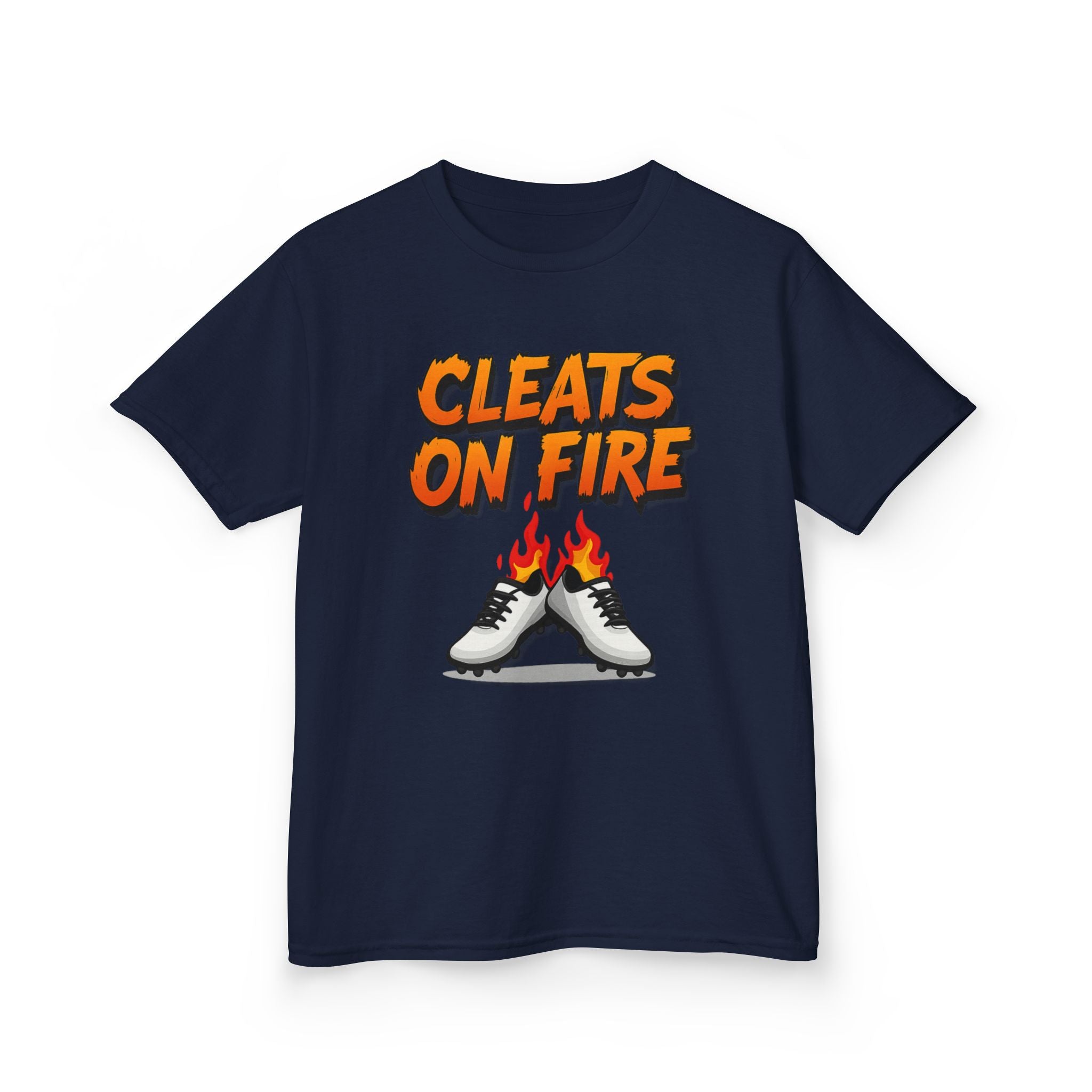 Cleats On Fire T-Shirt, Funny Soccer Player Gift, Cool Football Lover Graphic Tee