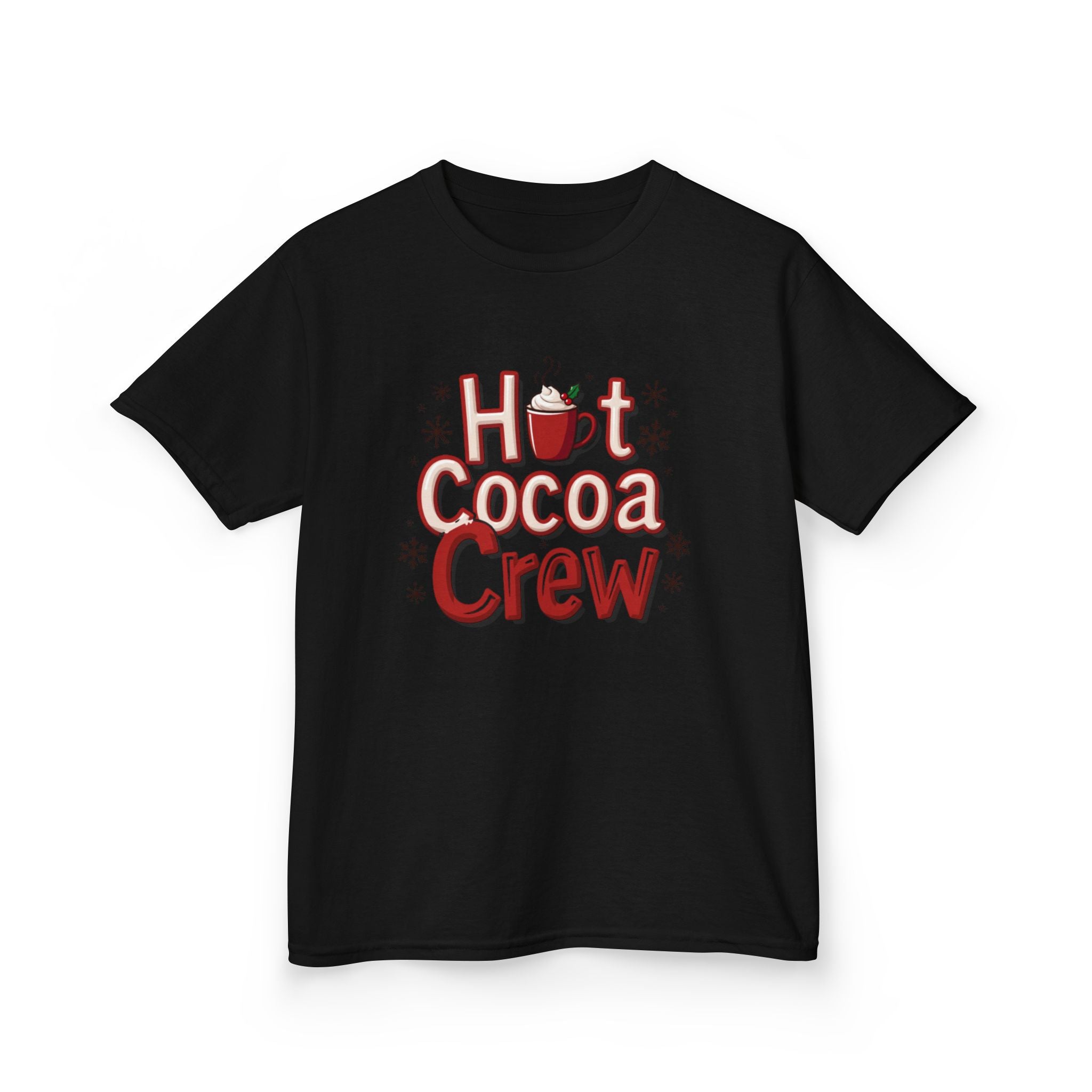 Hot Cocoa Crew T-Shirt, Cozy Christmas Family Matching Gift, Cute Winter Holiday Hot Chocolate Graphic Tee