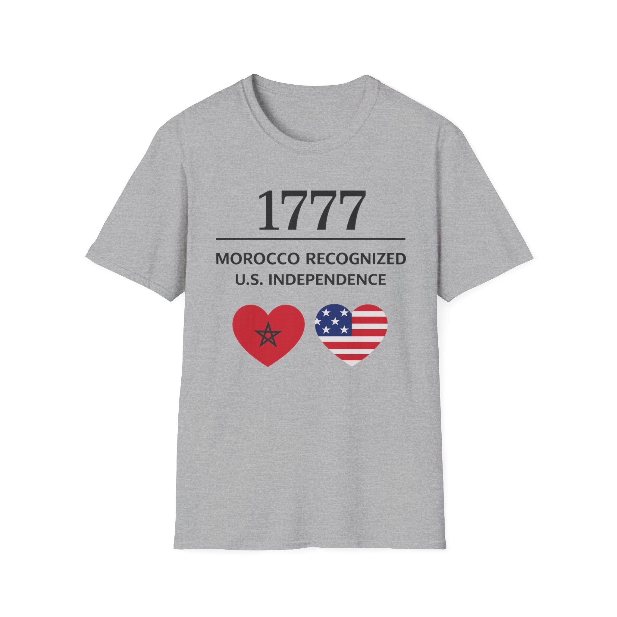 250th Anniversary 1776-2026 | 1777 Morocco x USA Friendship Design | Coeurs Drapeaux Maroc & USA | Minimal Gift | Moroccan American