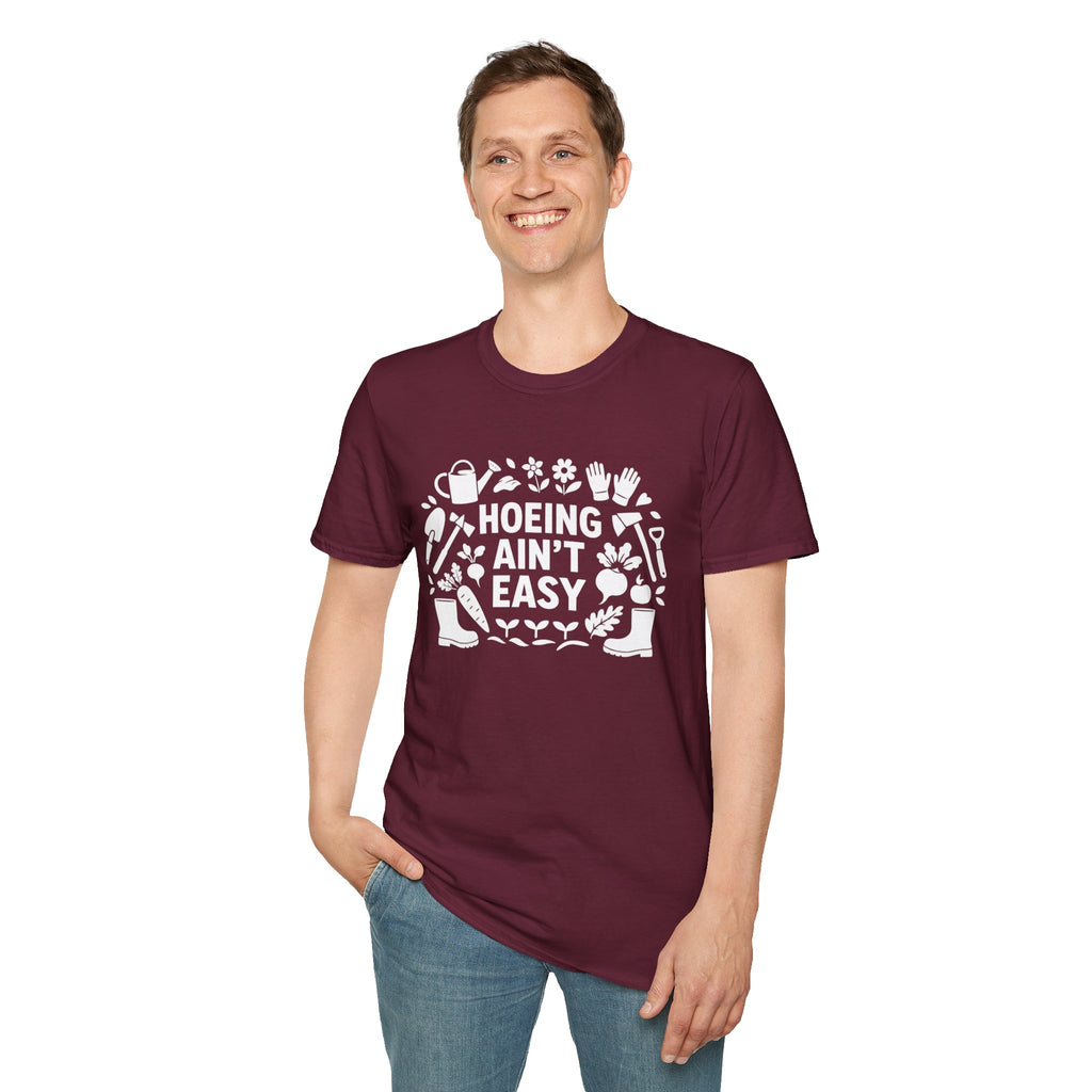 Cadeau de Jardinage Drole T Shirt Jardinier Humour Hoeing Aint Easy Chemise Jardinage