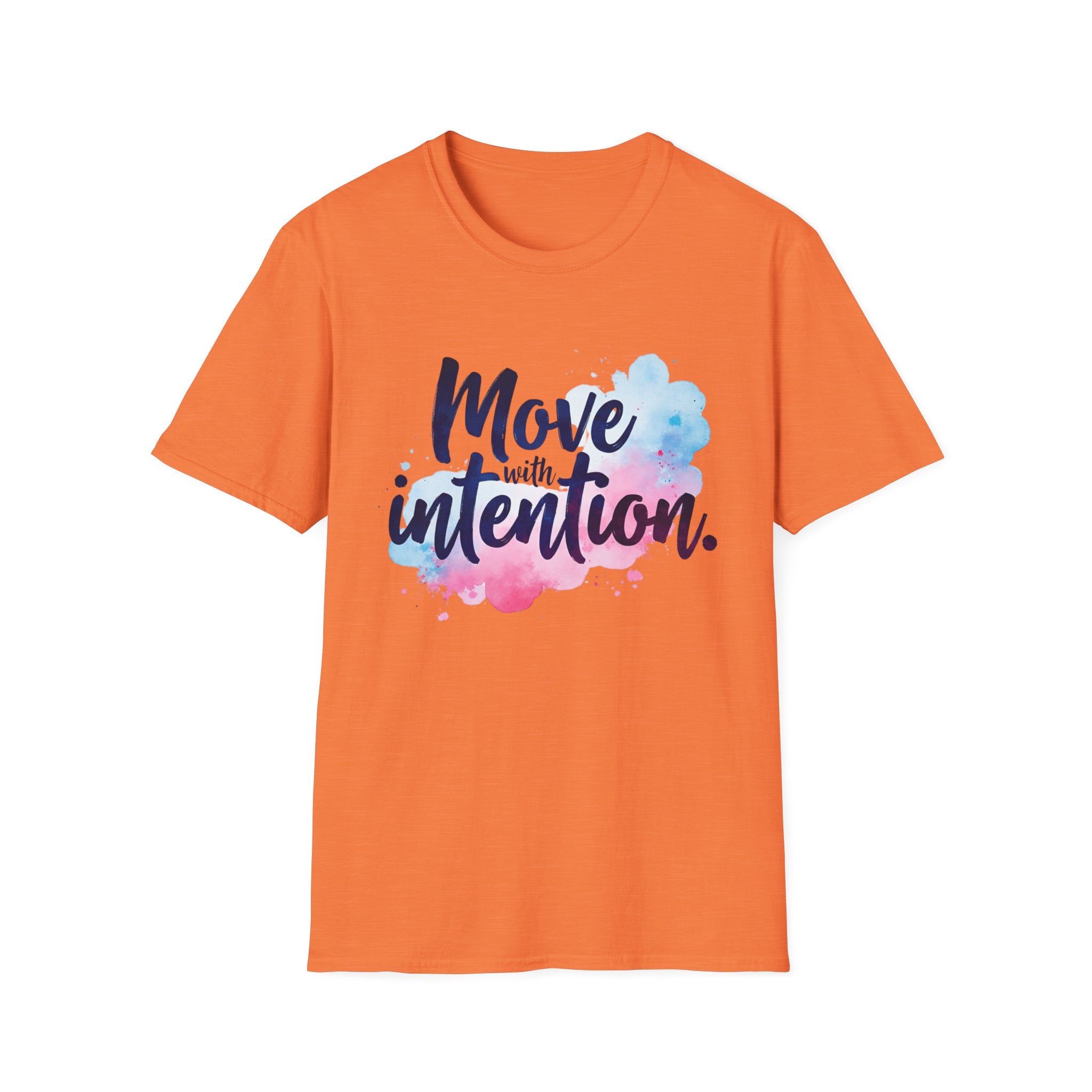 Move With Intention T-Shirt, Mindfulness Motivation Gift, Positive Affirmation Graphic Tee, Inspirational Yoga Top