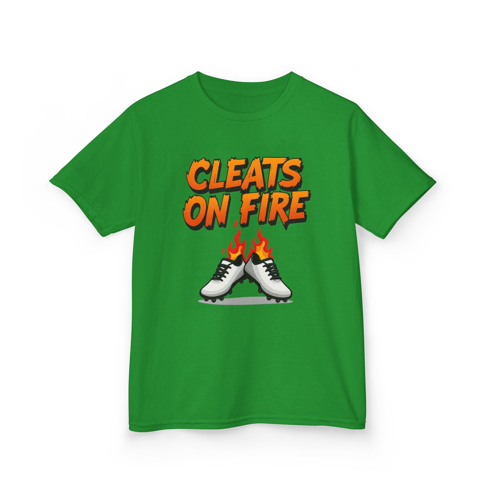 Cleats On Fire T-Shirt, Funny Soccer Player Gift, Cool Football Lover Graphic Tee