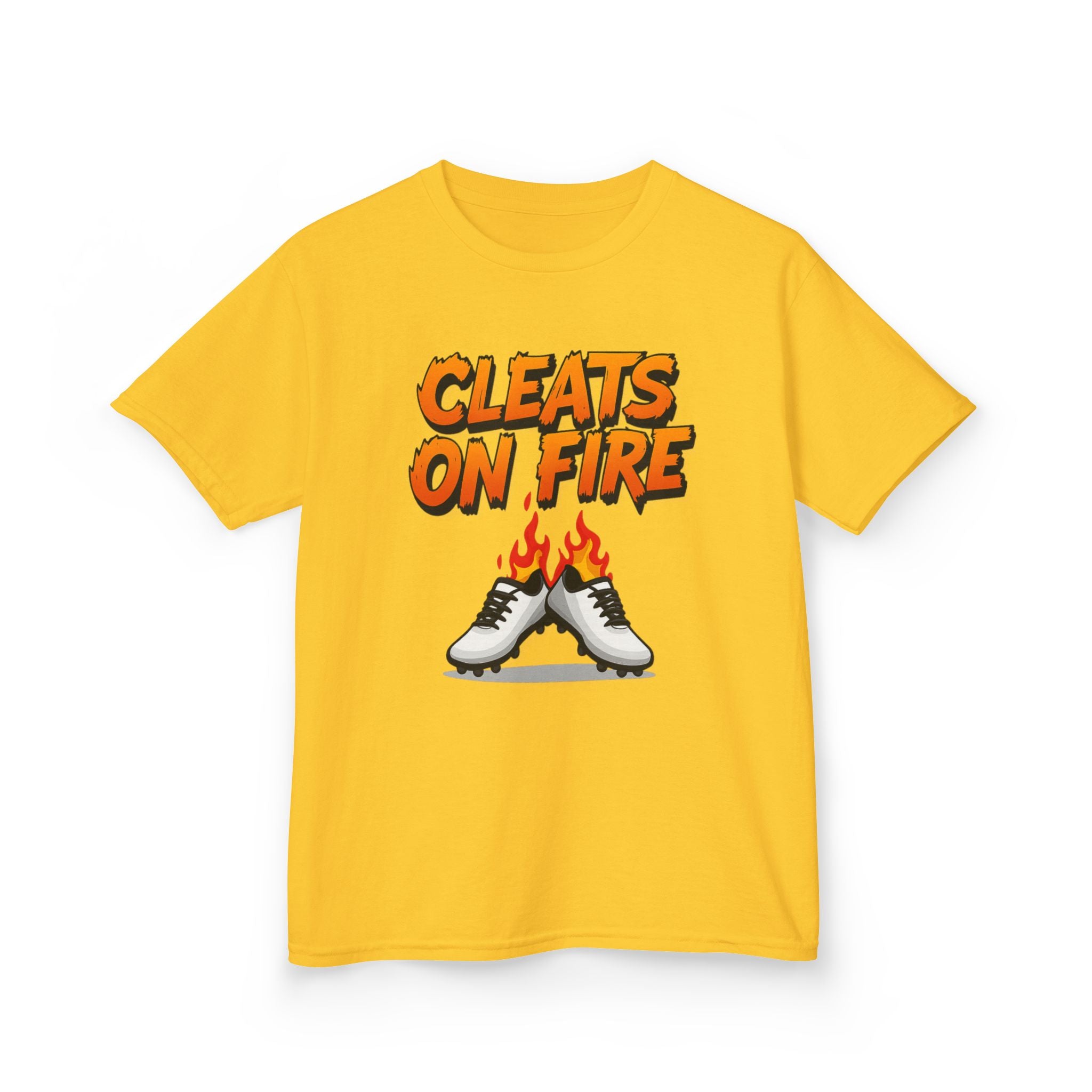 Cleats On Fire T-Shirt, Funny Soccer Player Gift, Cool Football Lover Graphic Tee