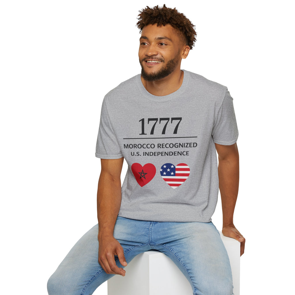 250th Anniversary 1776-2026 | 1777 Morocco x USA Friendship Design | Coeurs Drapeaux Maroc & USA | Minimal Gift | Moroccan American