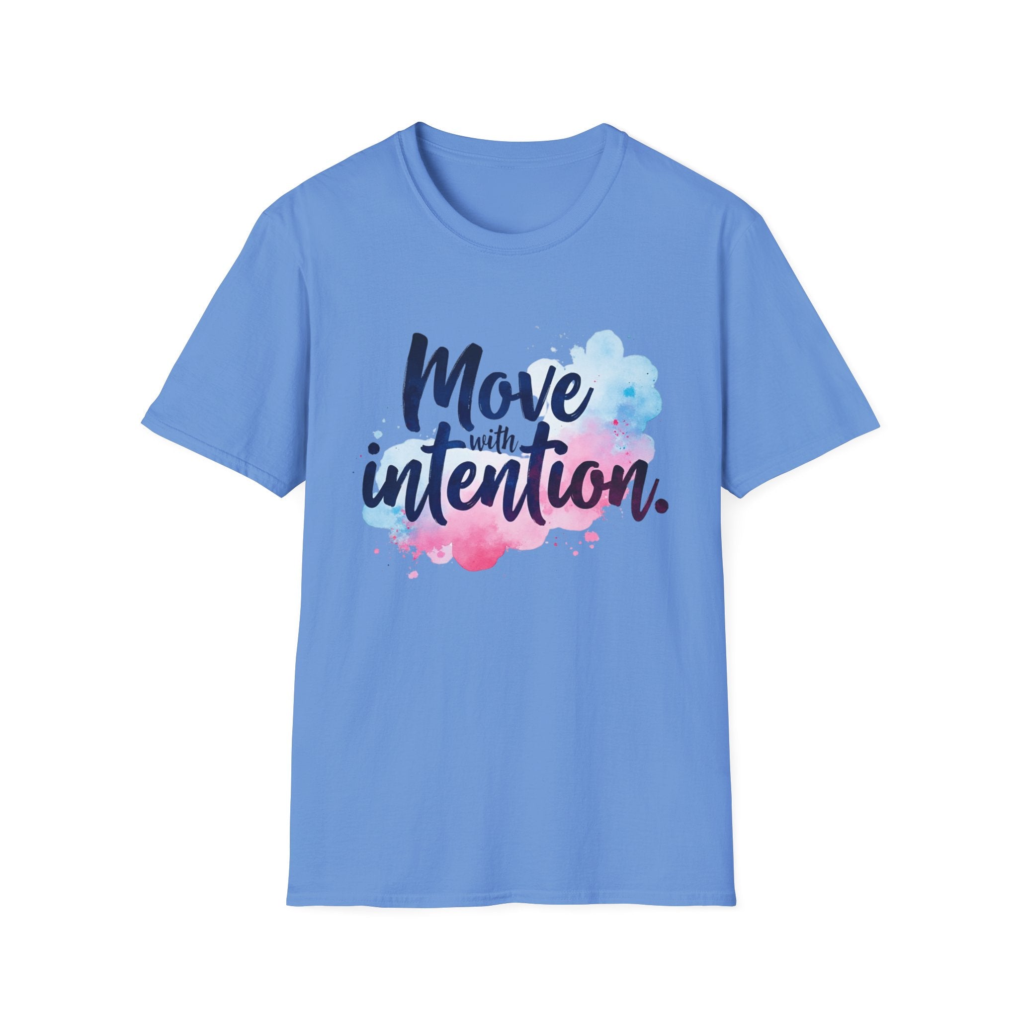 Move With Intention T-Shirt, Mindfulness Motivation Gift, Positive Affirmation Graphic Tee, Inspirational Yoga Top
