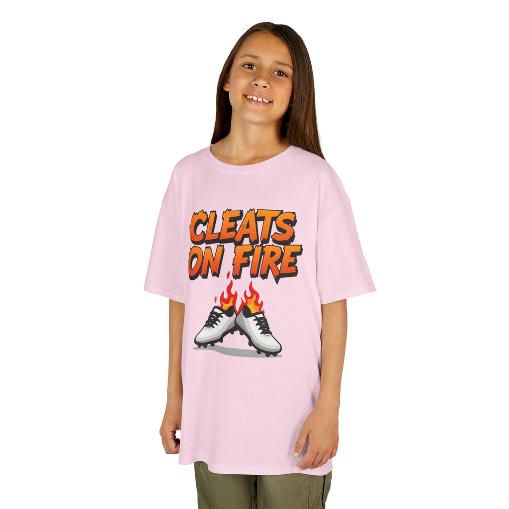 Cleats On Fire T-Shirt, Funny Soccer Player Gift, Cool Football Lover Graphic Tee