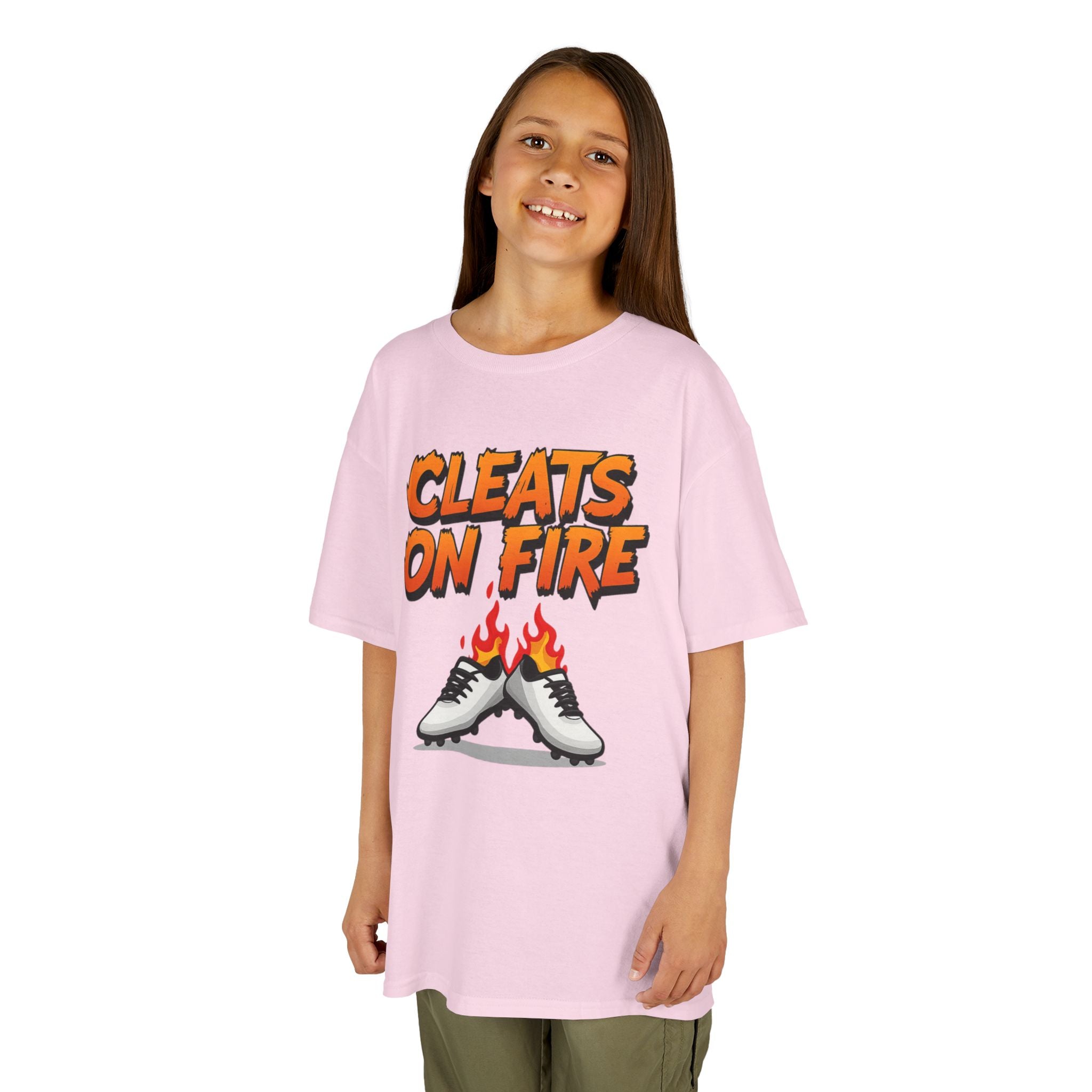 Cleats On Fire T-Shirt, Funny Soccer Player Gift, Cool Football Lover Graphic Tee