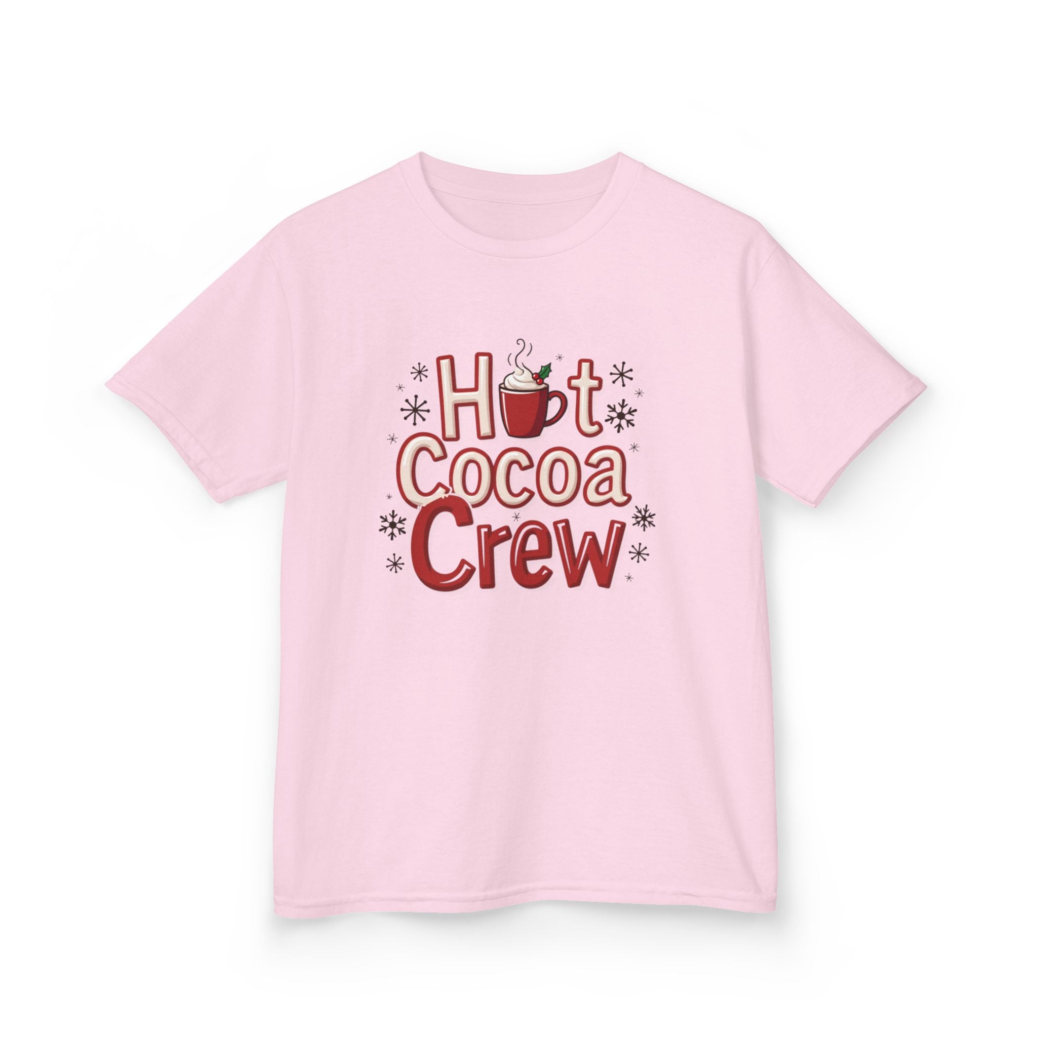 Hot Cocoa Crew T-Shirt, Cozy Christmas Family Matching Gift, Cute Winter Holiday Hot Chocolate Graphic Tee