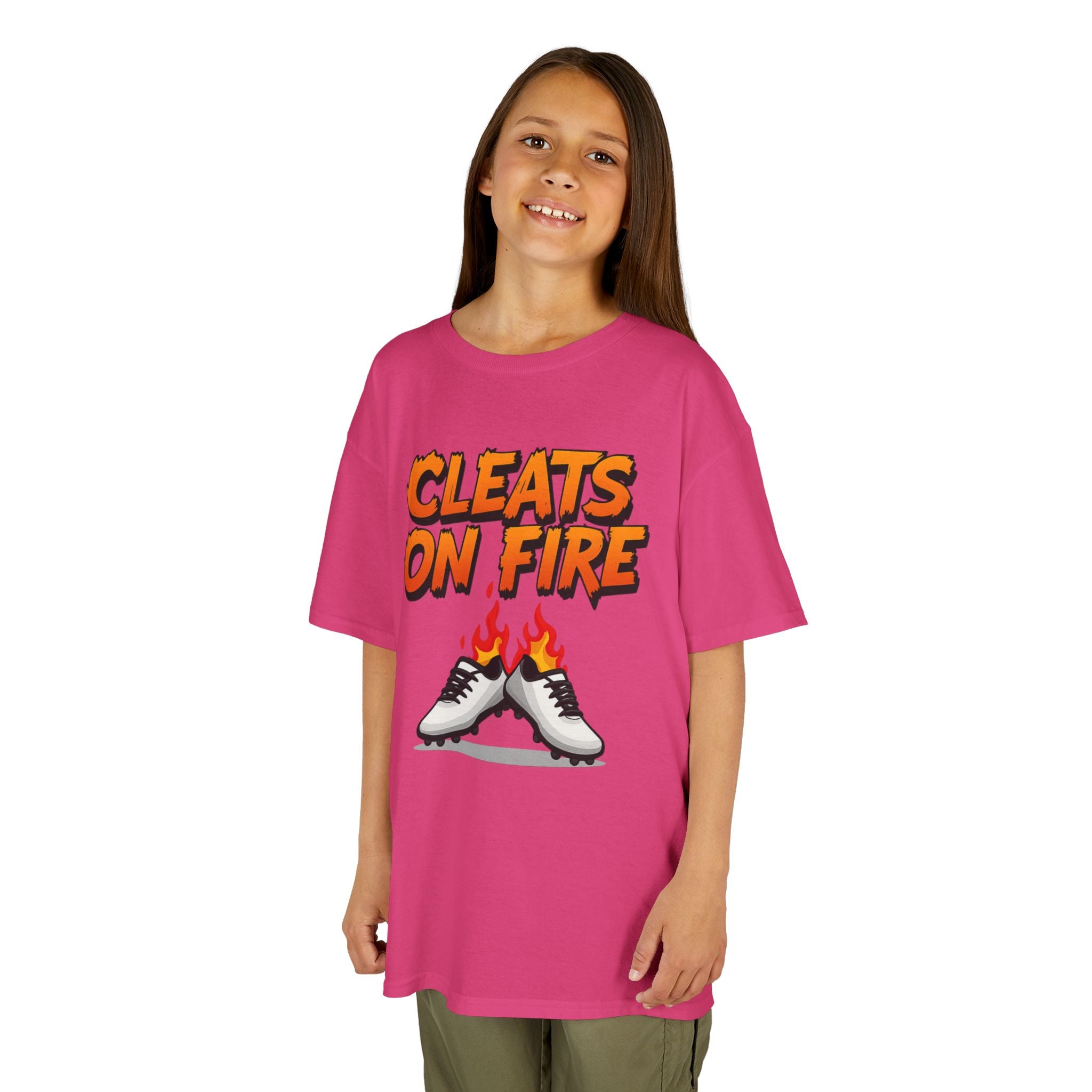 Cleats On Fire T-Shirt, Funny Soccer Player Gift, Cool Football Lover Graphic Tee