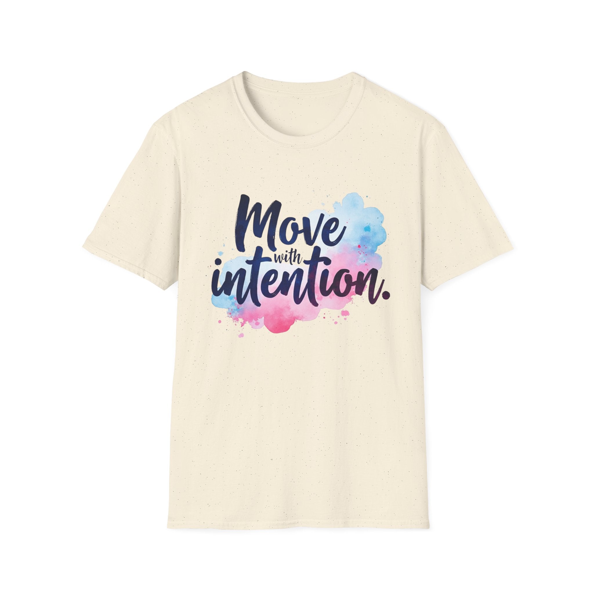 Move With Intention T-Shirt, Mindfulness Motivation Gift, Positive Affirmation Graphic Tee, Inspirational Yoga Top