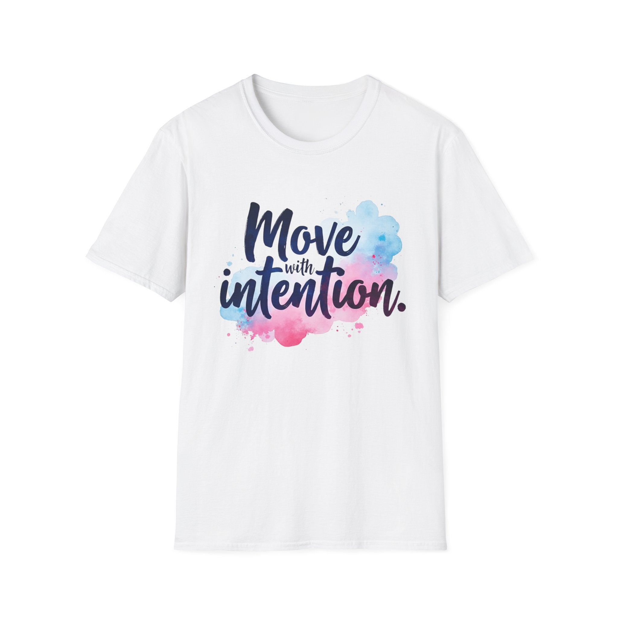 Move With Intention T-Shirt, Mindfulness Motivation Gift, Positive Affirmation Graphic Tee, Inspirational Yoga Top